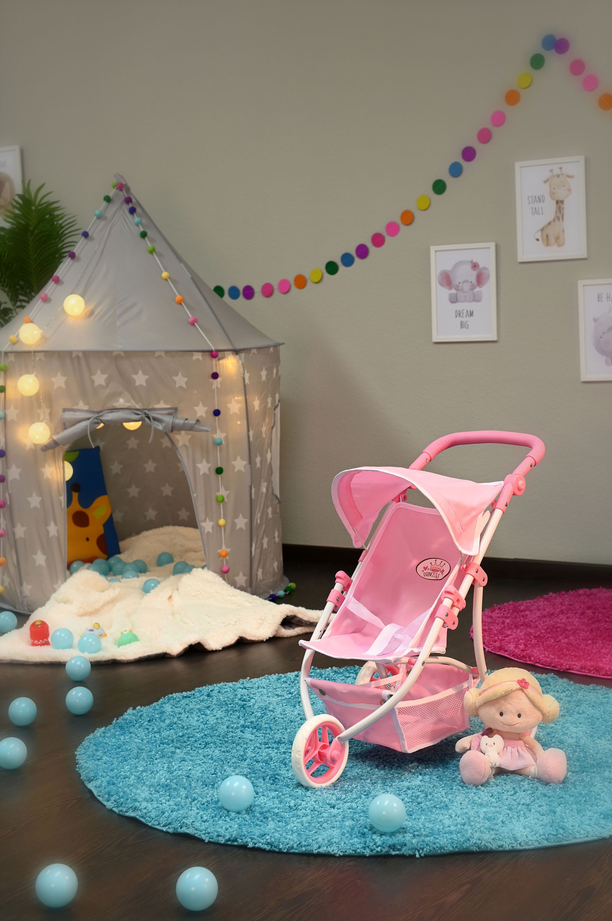 Knorrtoys® Puppenbuggy »Lio - Princess White Rose«