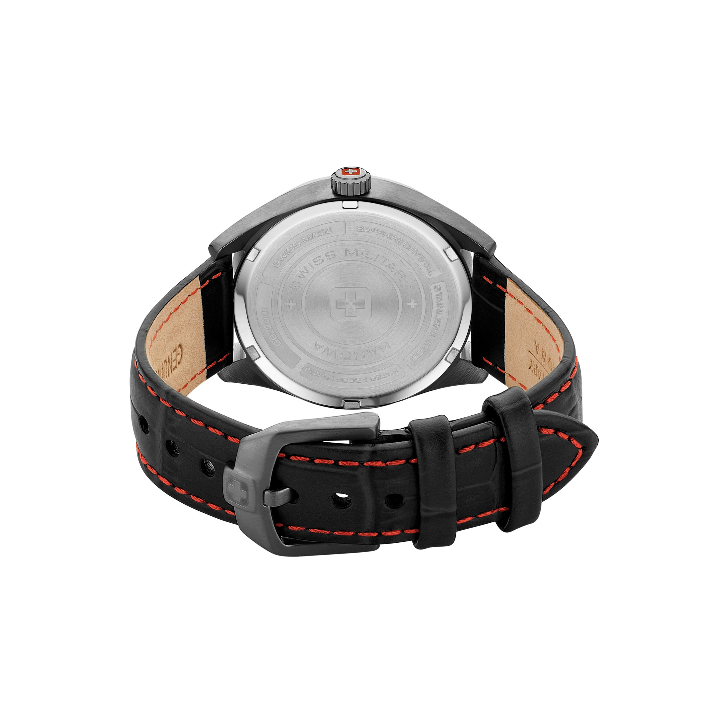 Swiss Military Hanowa Quarzuhr »Roadrunner« Armbanduhr, Herrenuhr, Swiss Made, Lederarmband, analog, Tag
