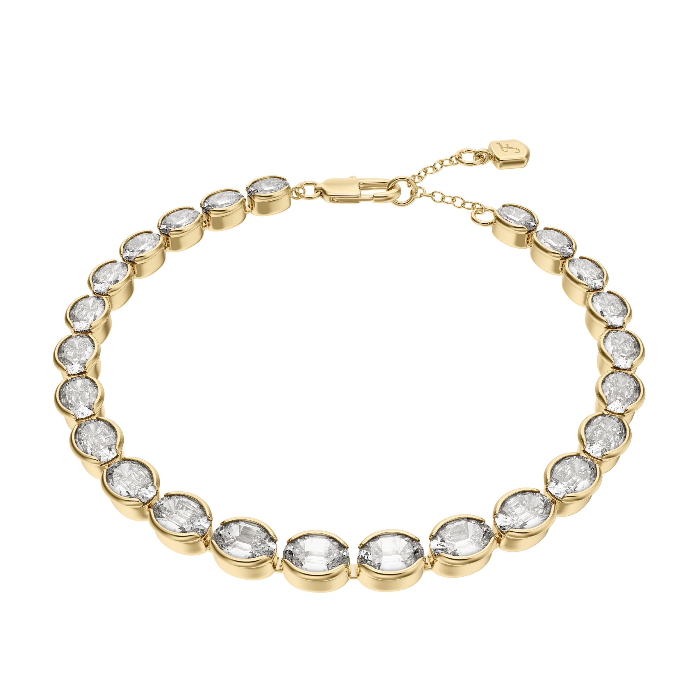 Fossil Tennisarmband »Ellis« mit Glasstein