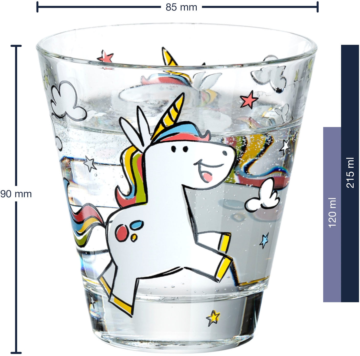 LEONARDO Kinderbecher »BAMBINIEinhorn«, (Set, 6 tlg.), 215 ml, 6-teilig
