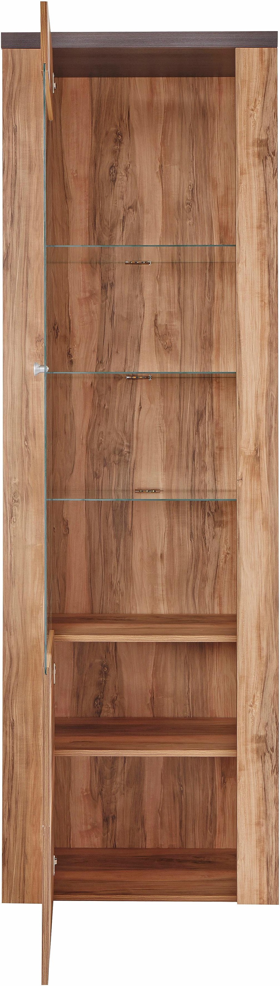Home affaire Vitrine »Larona, zeitlose Glasvitirne, Hochschrank Höhe 205,6 cm«, Stauraumvitrine mit dekorativer Rahmenoptik