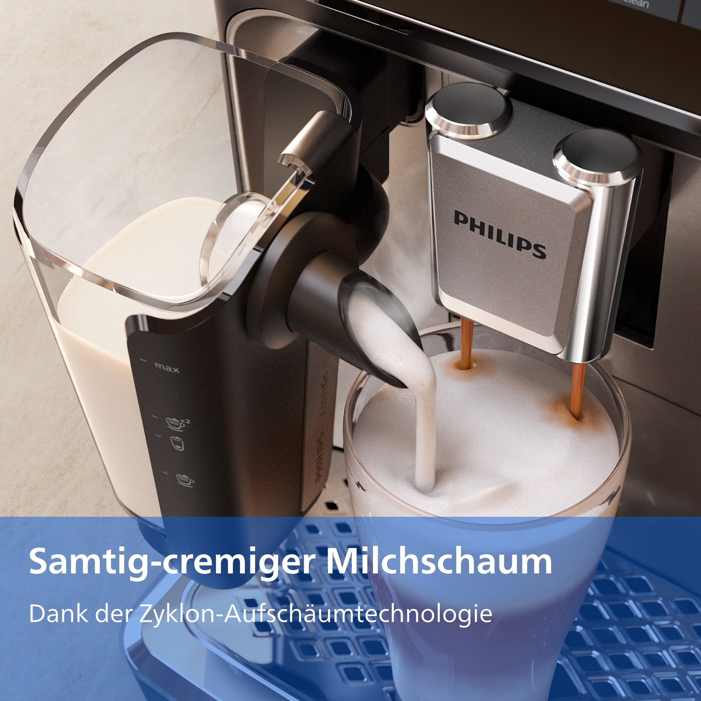 Philips Milchbehälter »CA6708/20 LatteGo, 2-teiliges Milchsystem ohne Schläuche« spülmaschinenfest, leicht zu reinigen