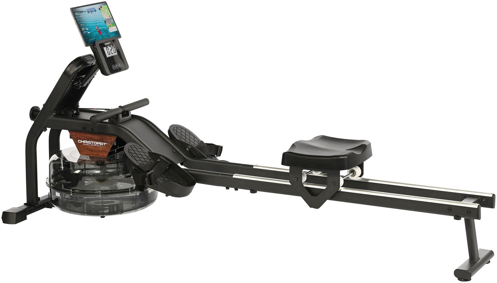 Christopeit Sport , Rudergerät »Wasserrudergerät Garda« Rudermaschine, schwarz, Rudergerät