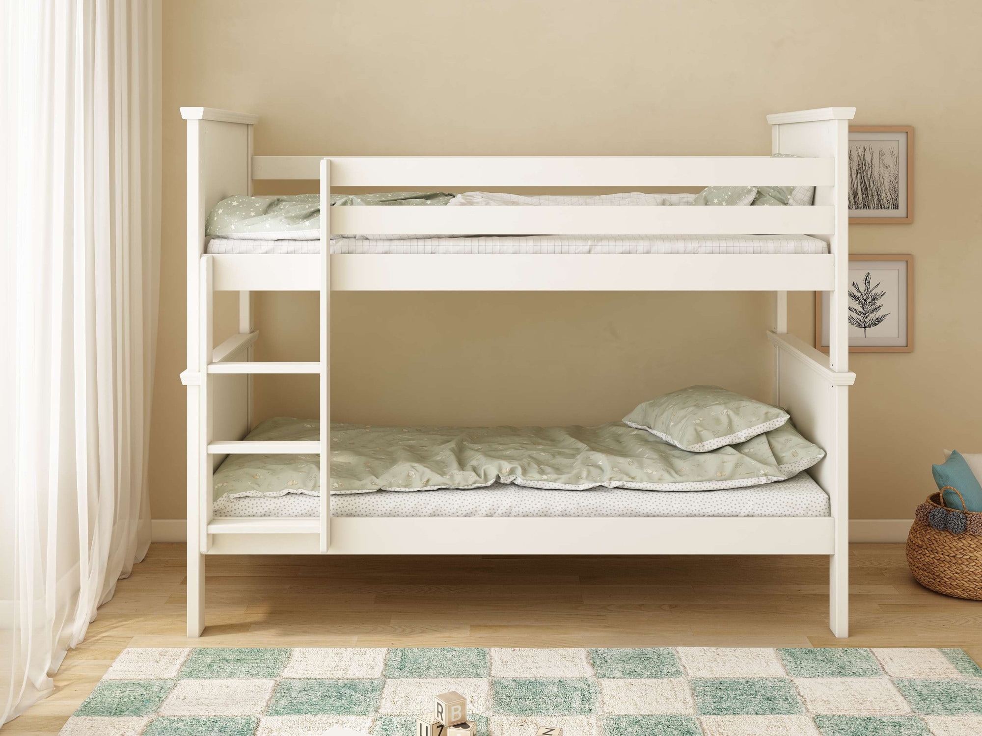 OTTO home Etagenbett »Erik« inklusive Lattenroste, in zwei Einzelbetten teilbar, teilmassiv, FSC®