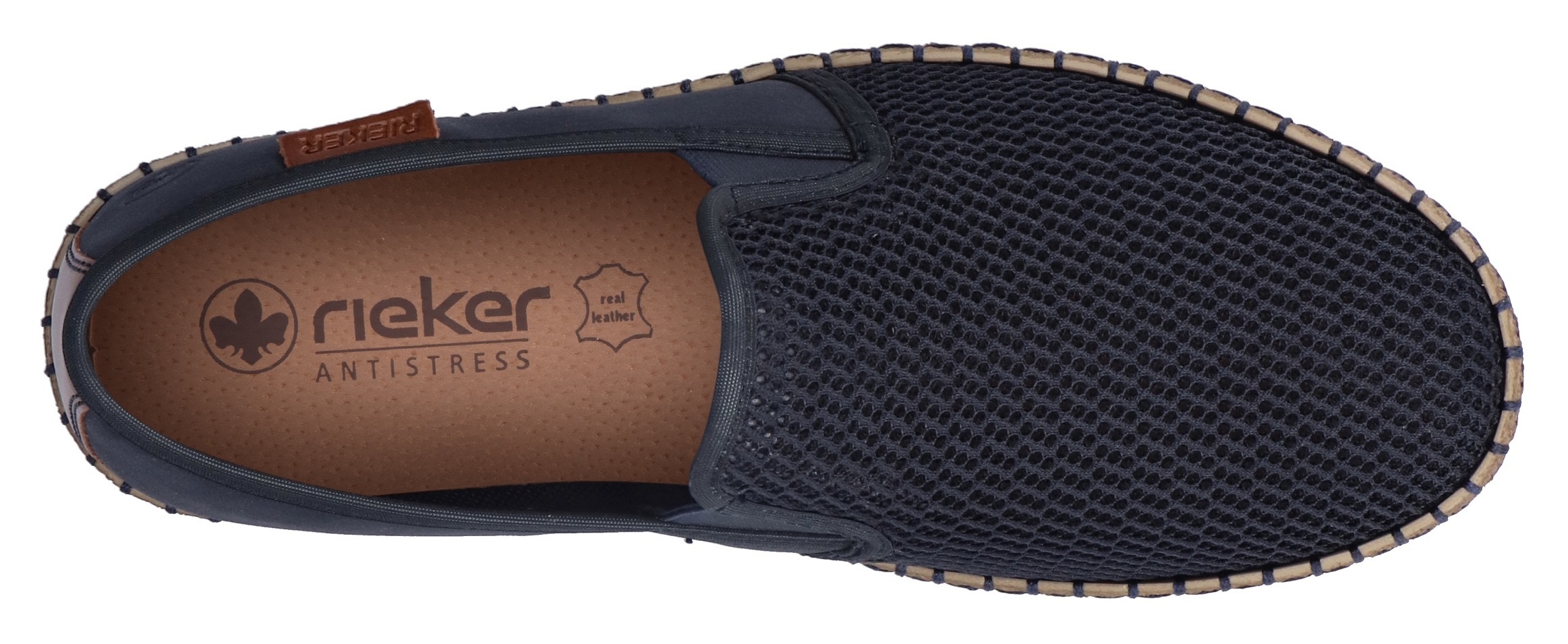 Rieker Slipper, mit modischer Laufsohle in Bast-Optik