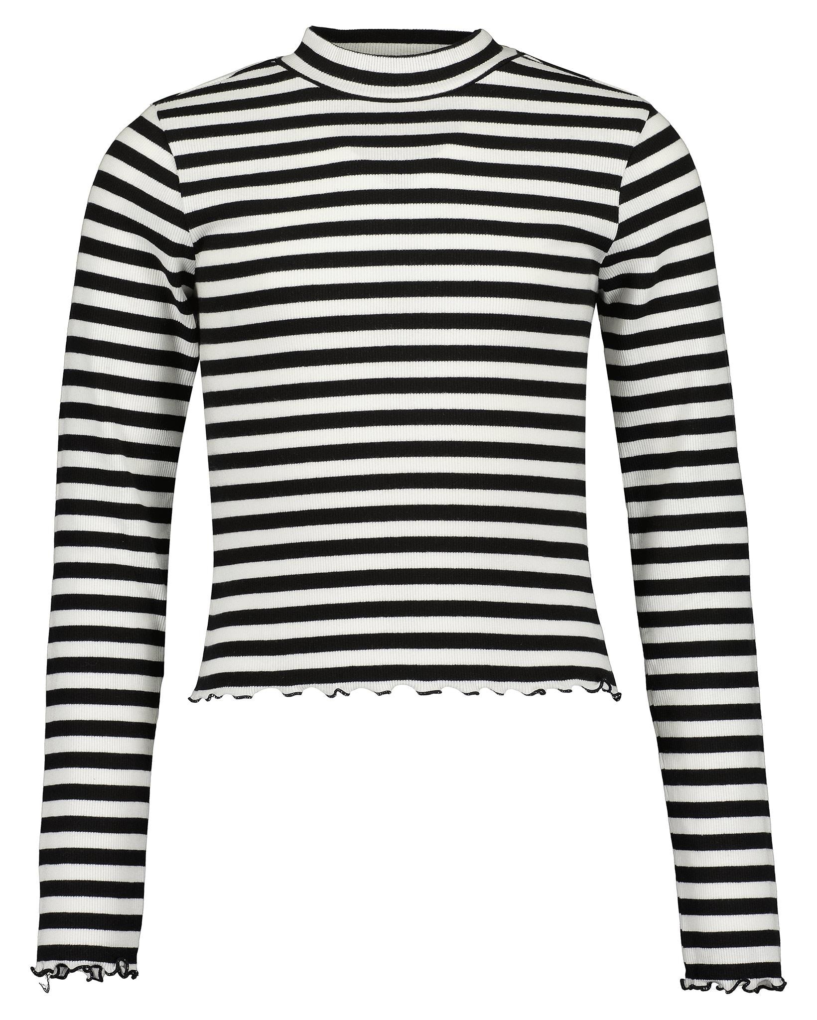 Blue Seven Langarmshirt Packung, 2 Stk. tlg. cropped und mit süßer Wellenkante am Ärmel und am Saum