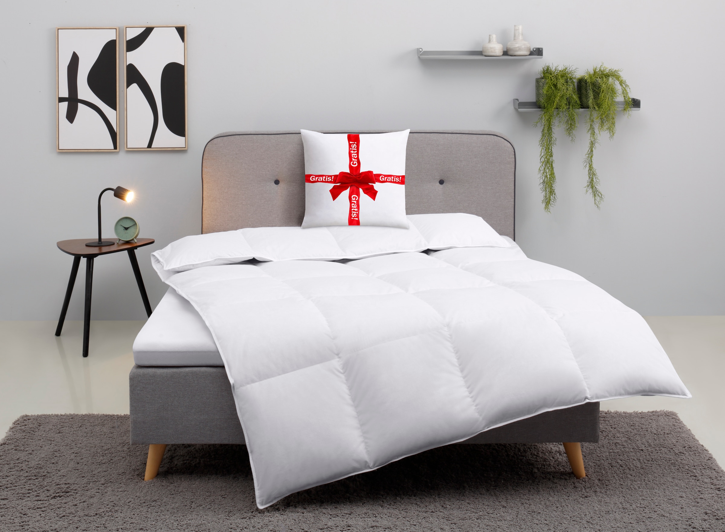 OTTO home Daunenbettdecke "Cavanelle, Bettdecke in 135x200 cm & 155x220 cm" warm Füllung 80% Daunen & 20% Federn 1 Stk. tlg. Bettdecken, Sommer, Winter, Decke, Made in Germany, Downpass