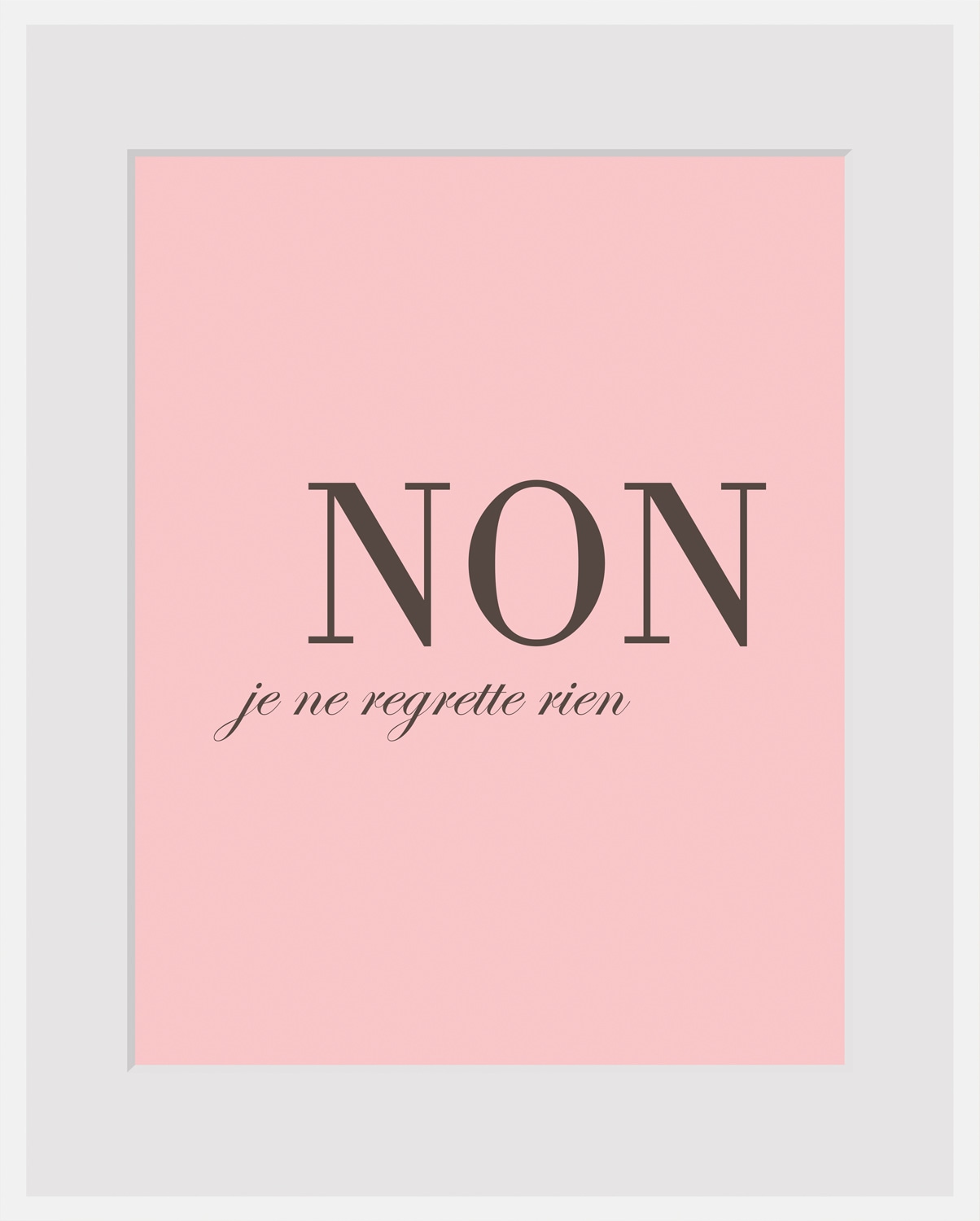 queence Bild »NON« Schriftzug | Sprüche & Texte gerahmt, Spruch