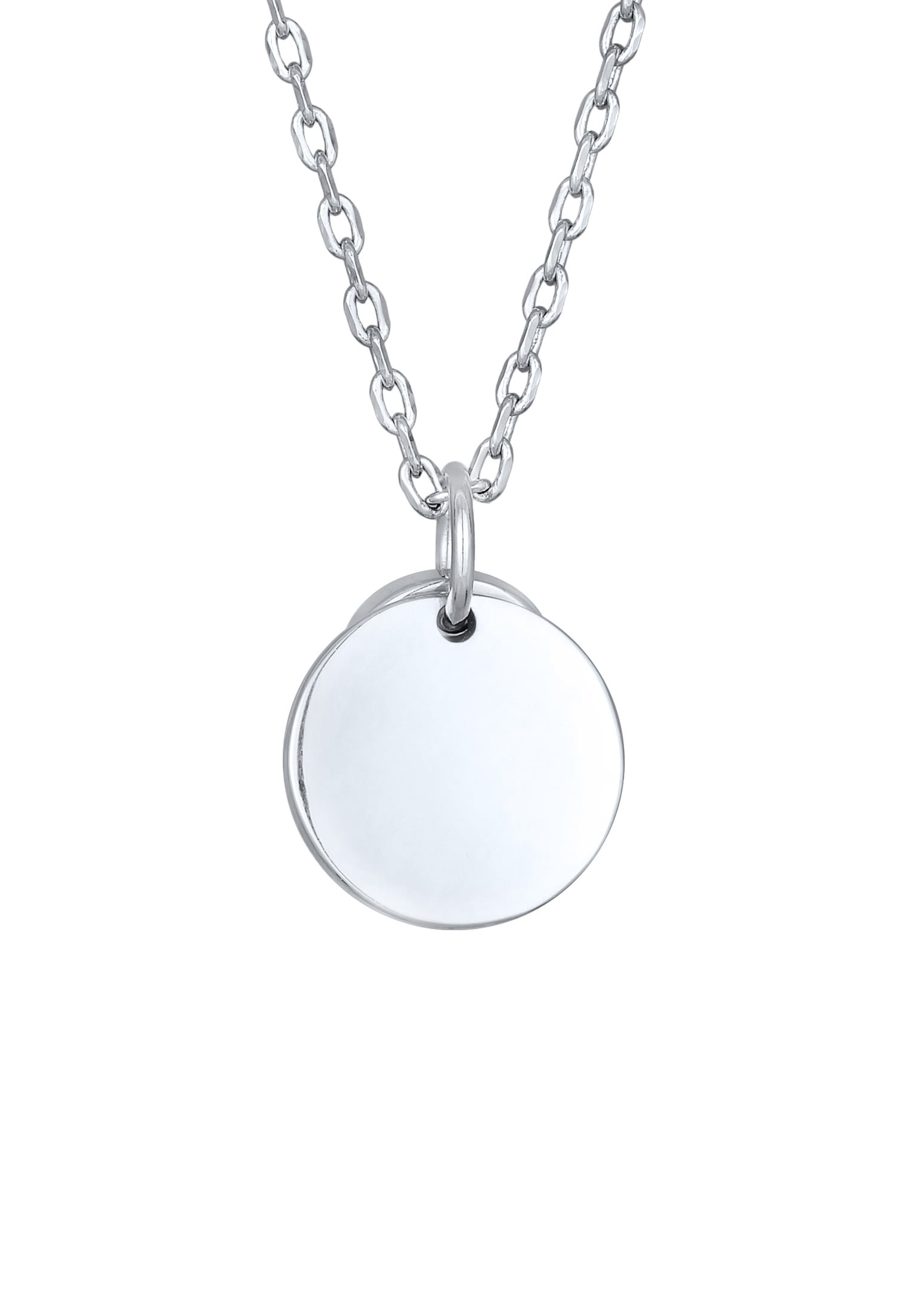 Elli Silberkette »Halskette Plättchen Kristalle Elegant Silberfarben«