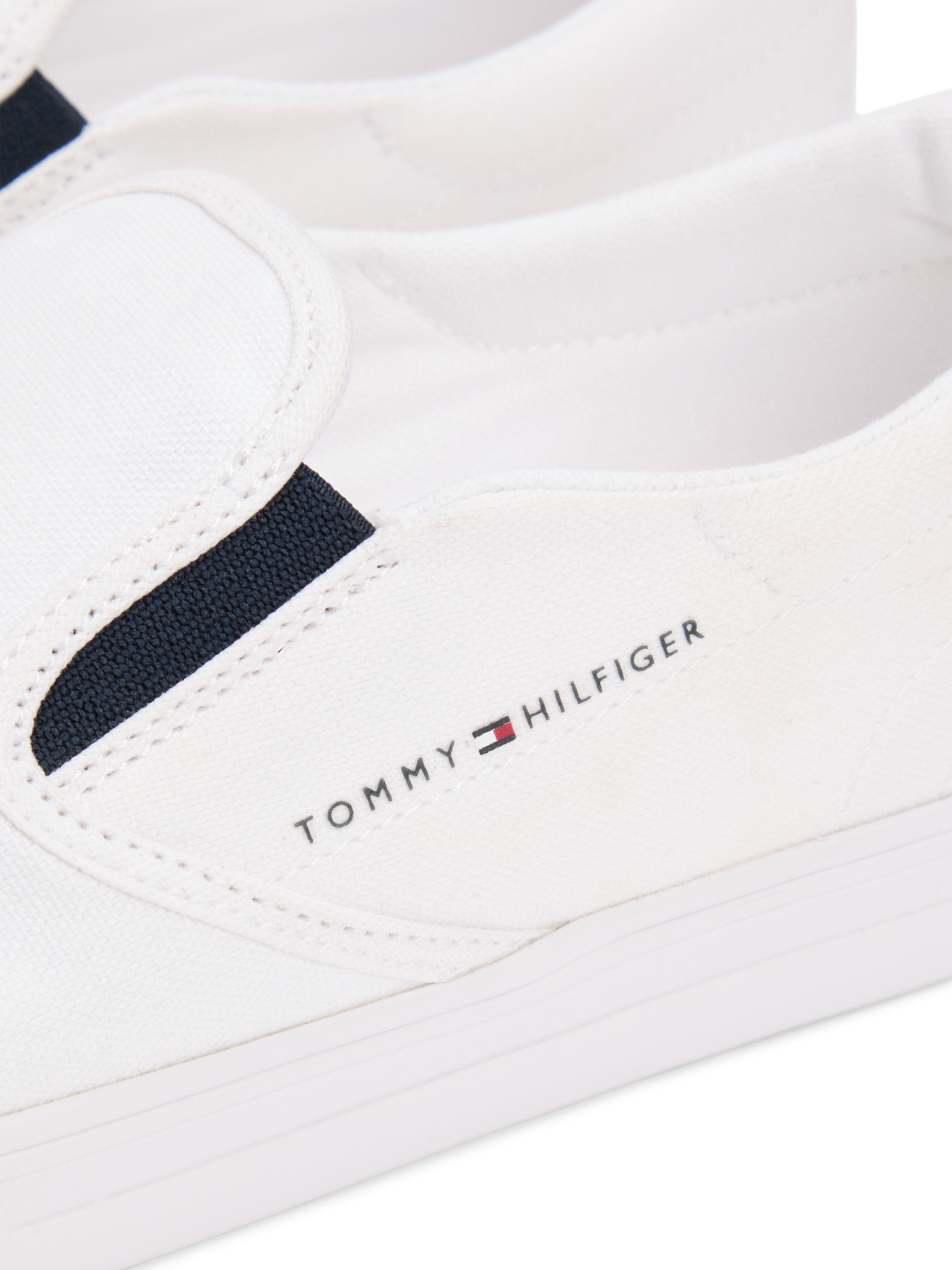 Tommy Hilfiger Slip-On Sneaker »VULC CORE SLIP ON«  Freizeitschuh, Halbschuh, Slipper mit seitlichem Logoschriftzug