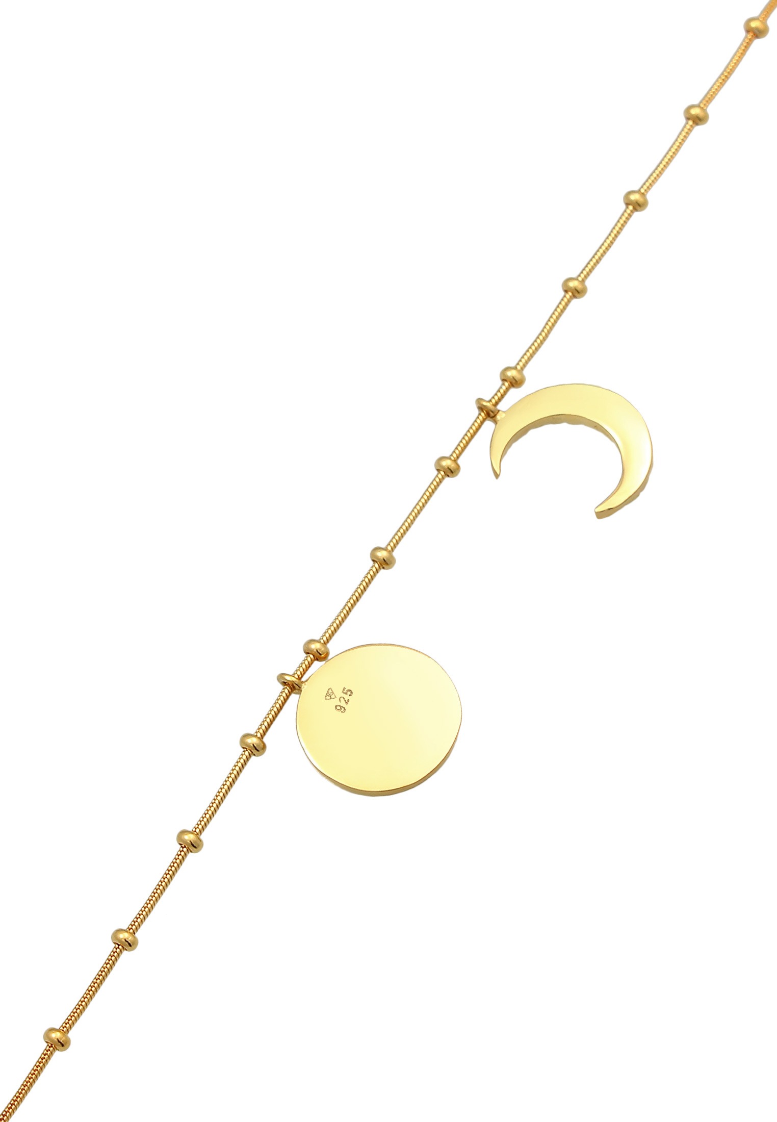 Elli Armkette »Fußschmuck Sonne Mond 925 Silber«