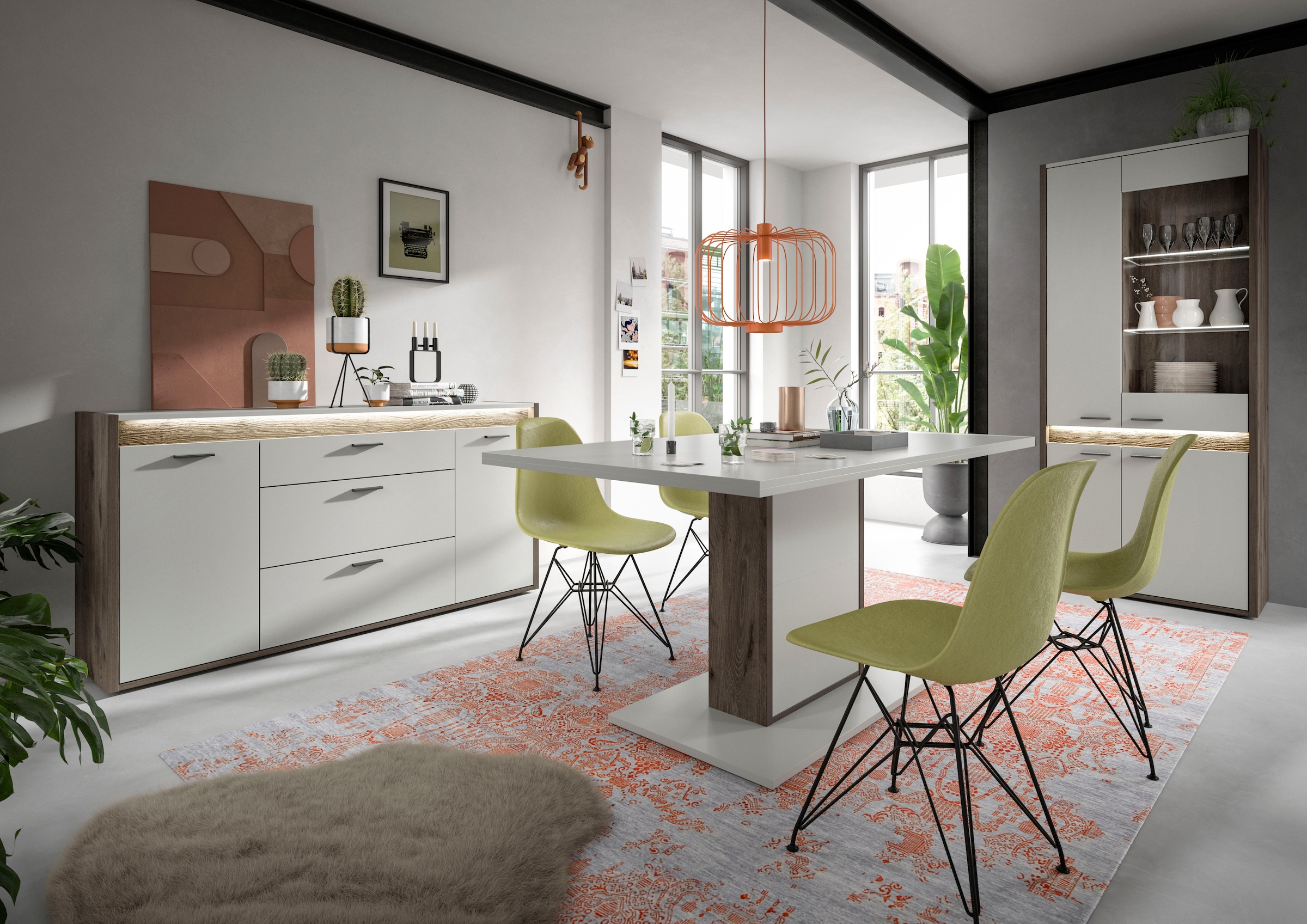 INOSIGN Esstisch »Treviso, Breite 160 cm, feste Tischplatte«, Säulentisch, Tisch, Esszimmertisch