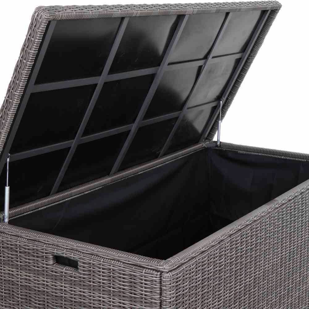 Siena Garden Kissenbox »Corido«, BxT: 85x167 cm, in charcoal grey, mit 2 Dämpfern