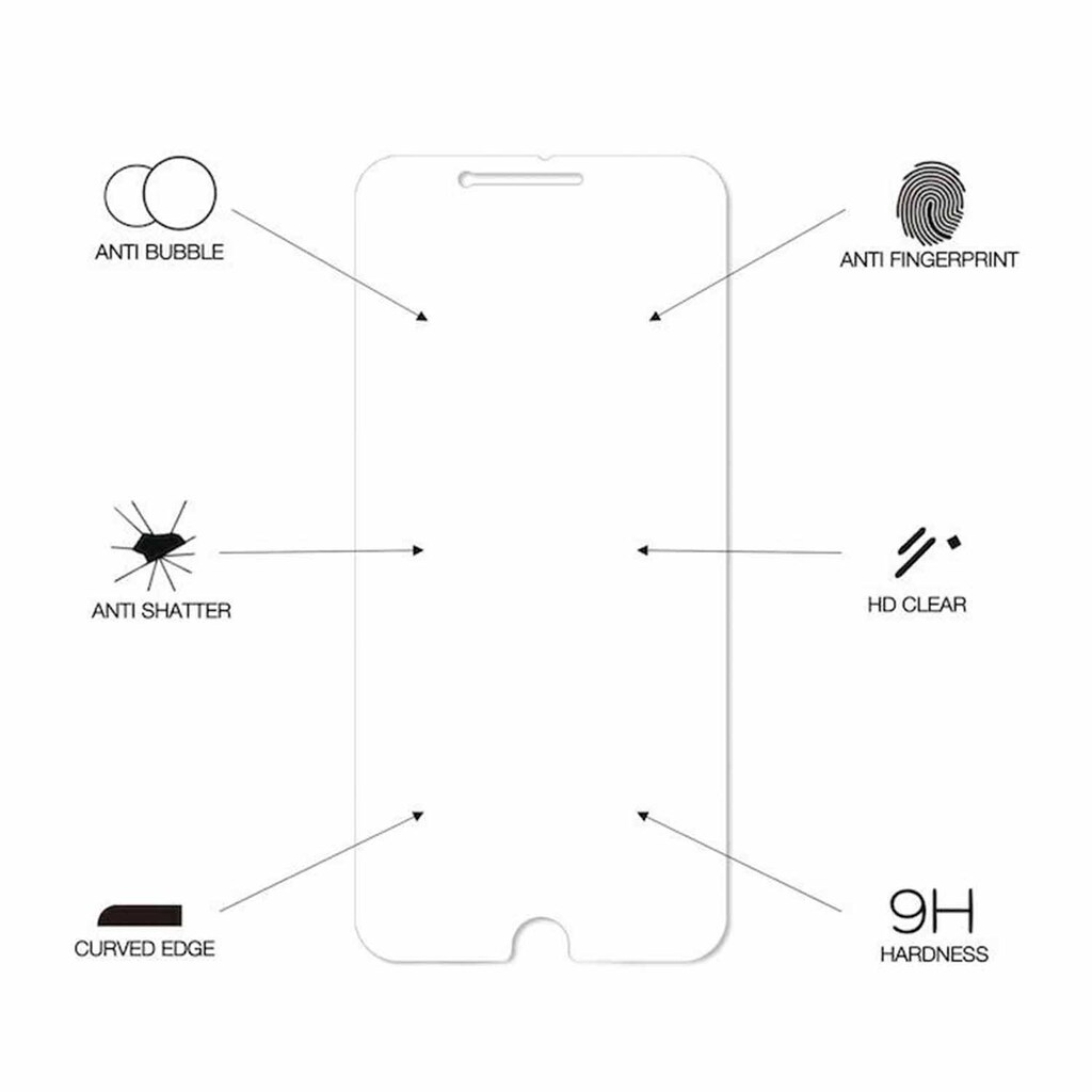 Woodcessories Displayschutzglas »2.5D Panzerglas«, für iPhone SE (2020)-iPhone 8-iPhone 7-iPhone 6-iPhone 6s