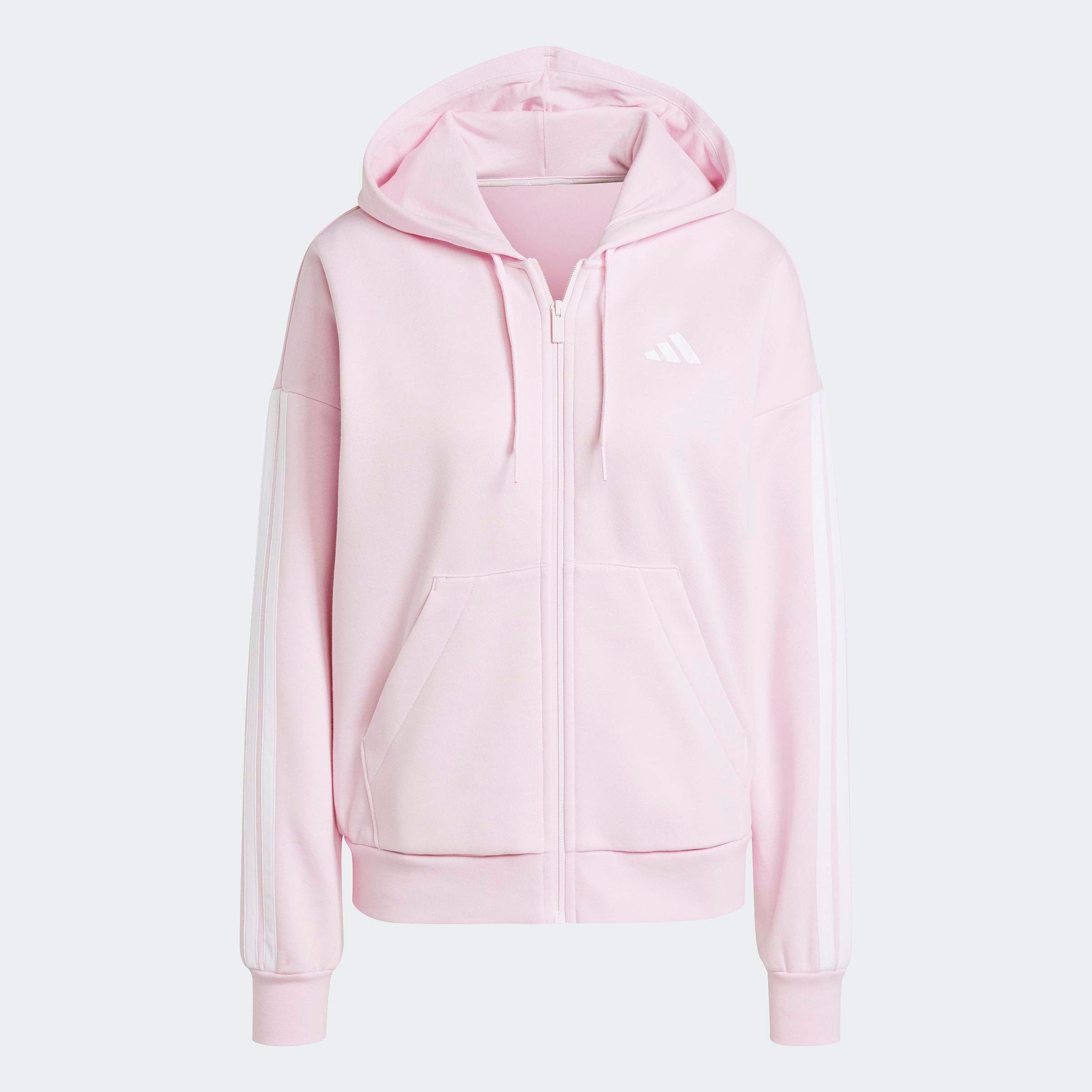 adidas Sportswear Kapuzensweatshirt »ESSENTIALS 3-STREIFEN FULL-ZIP FLEECE«

