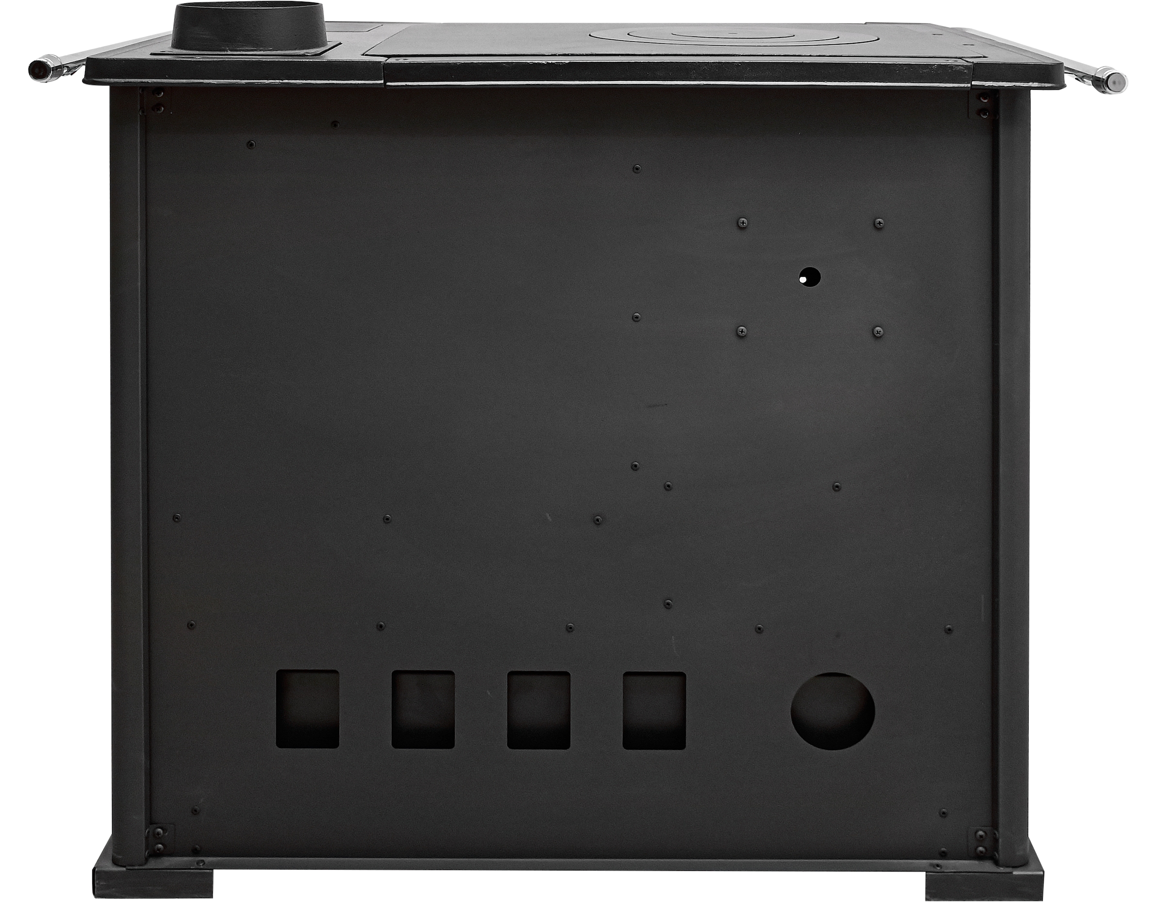 Festbrennstoffherd »Heathus Küchenofen »Cook Premium« Pure Black«, Ofenherd zum Heizen, Kochen & Backen