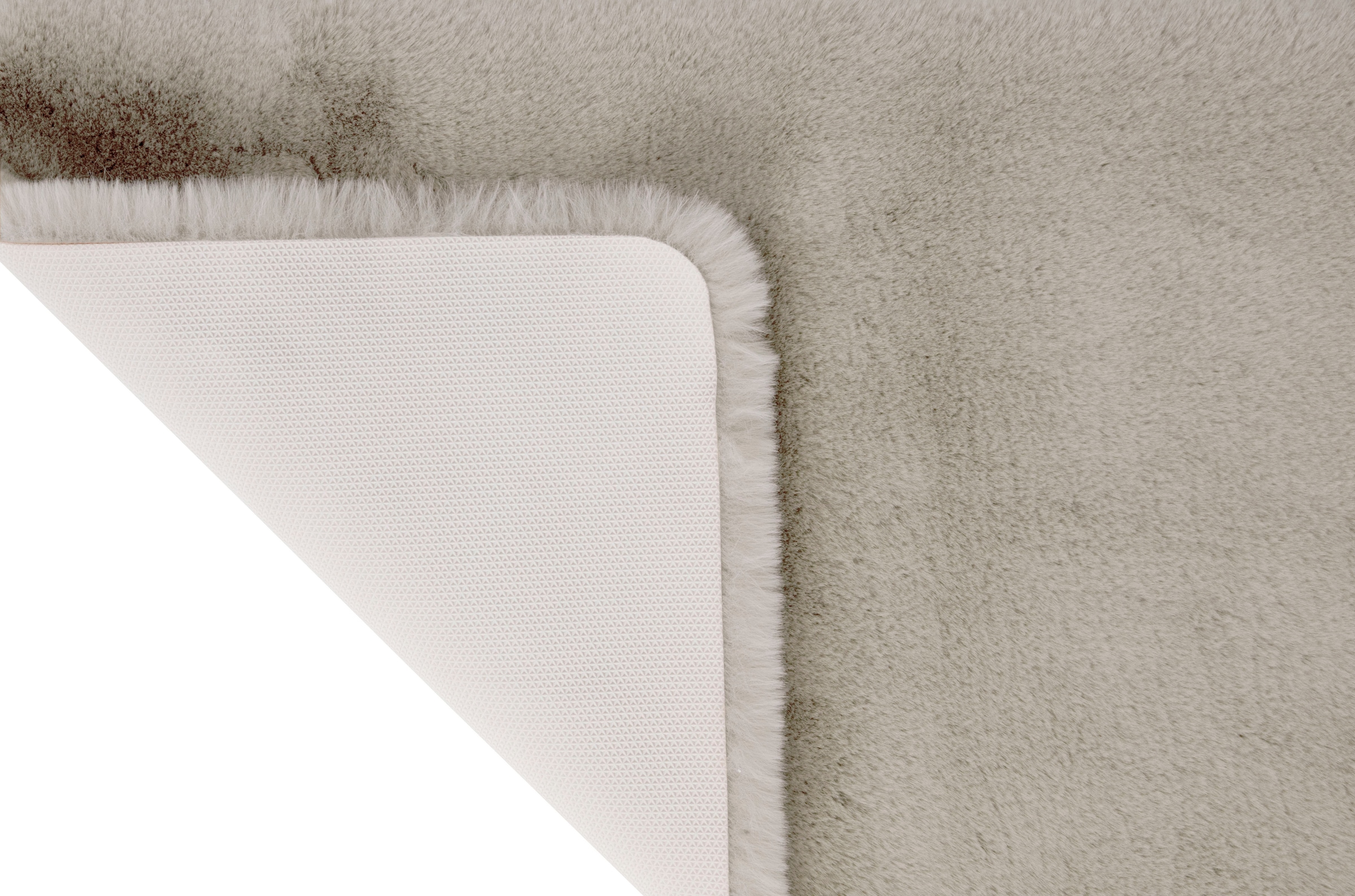 my home Badematte »Rabbit Badematten, Badvorleger, Badezimmer Teppich«, rutschhemmend beschichtet, strapazierfähig-fußbodenheizungsgeeignet-schnell trocknend, Kaninchenfell-Haptik, Badteppich, rechteckig, rund & als 3-tlg. Set