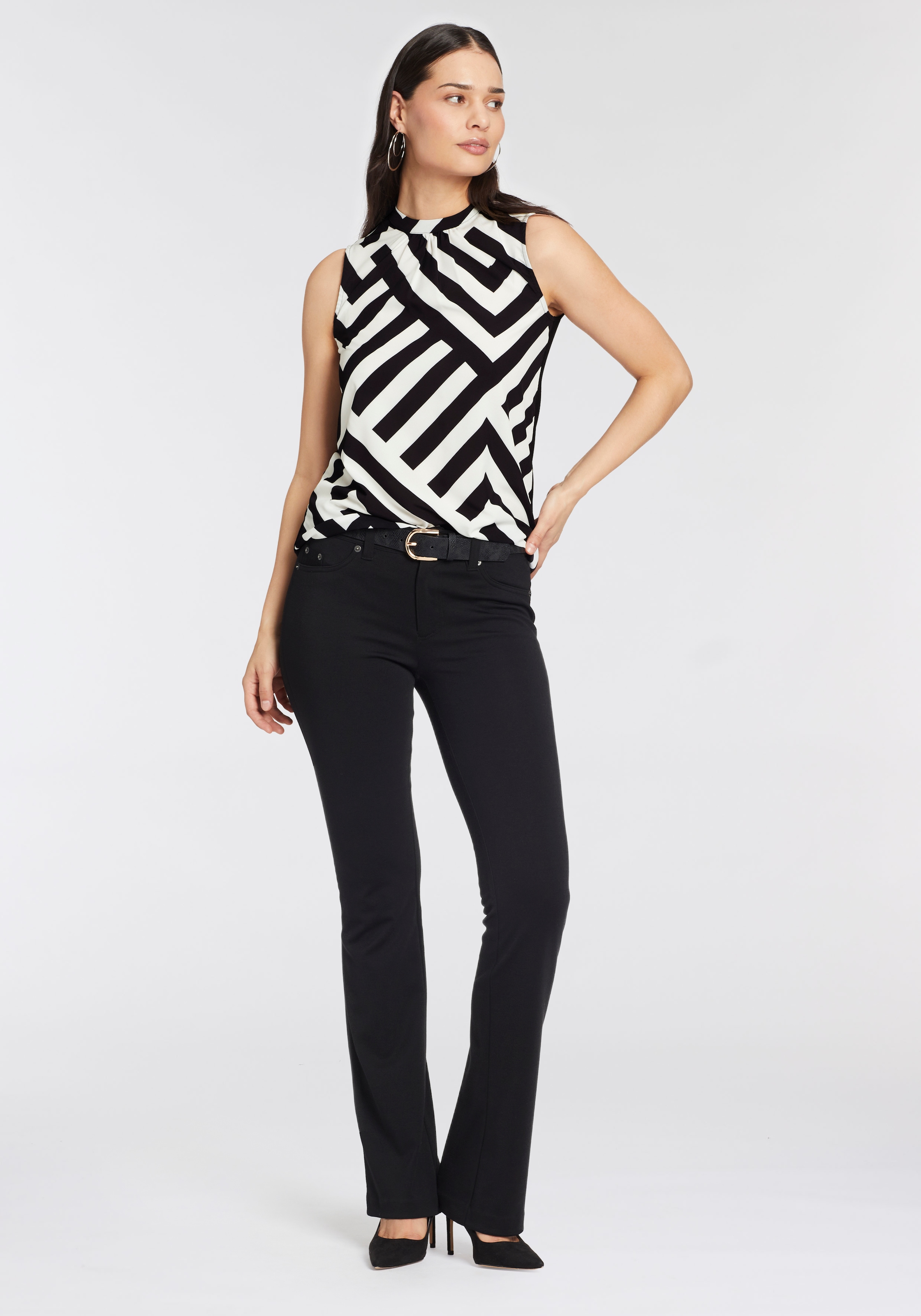 Laura Scott Blusentop, mit modernem Allover-Print