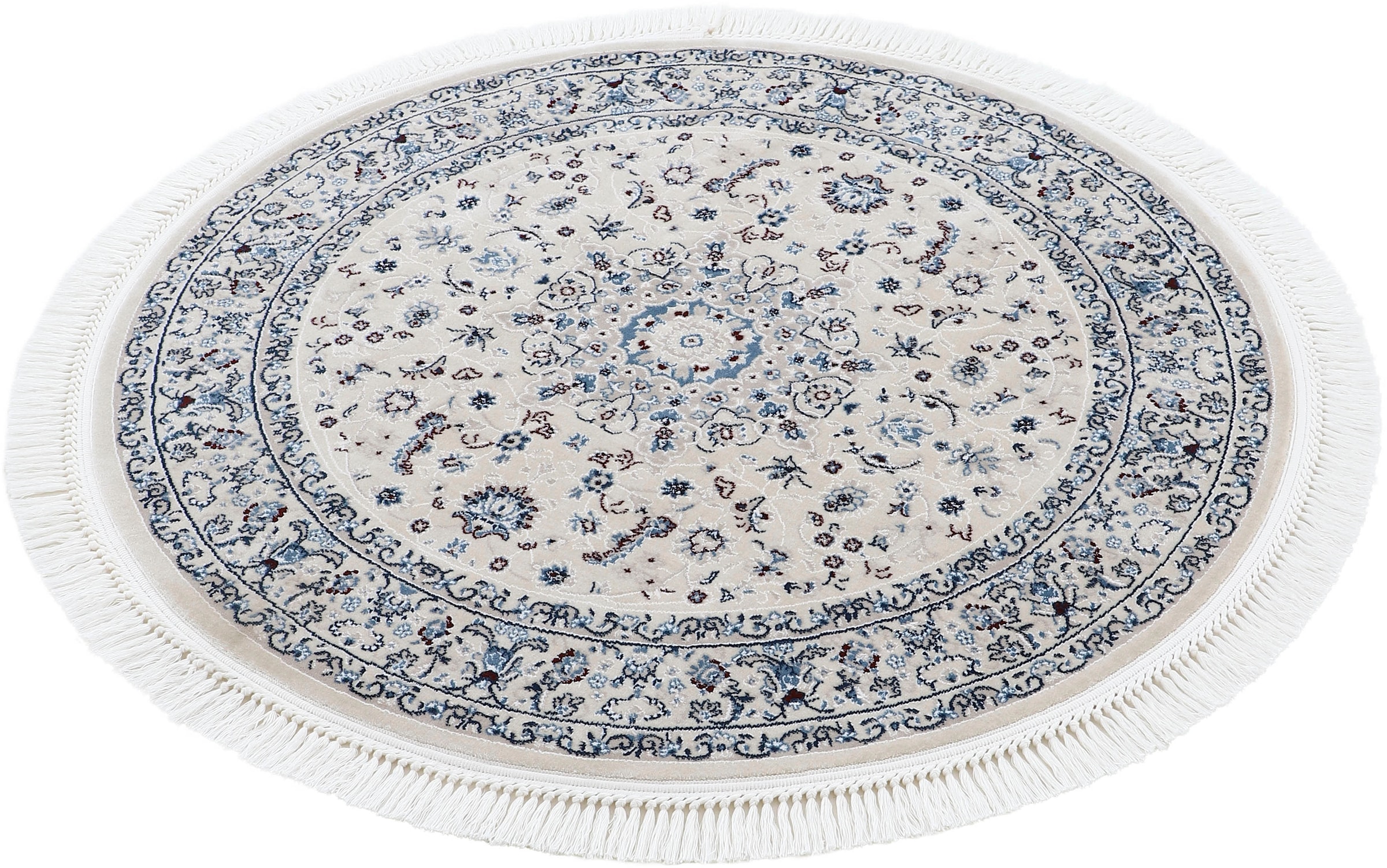 carpetfine Teppich »Nain Diane«, rund, 8 mm Höhe, Kurzflorteppich, Orient Look