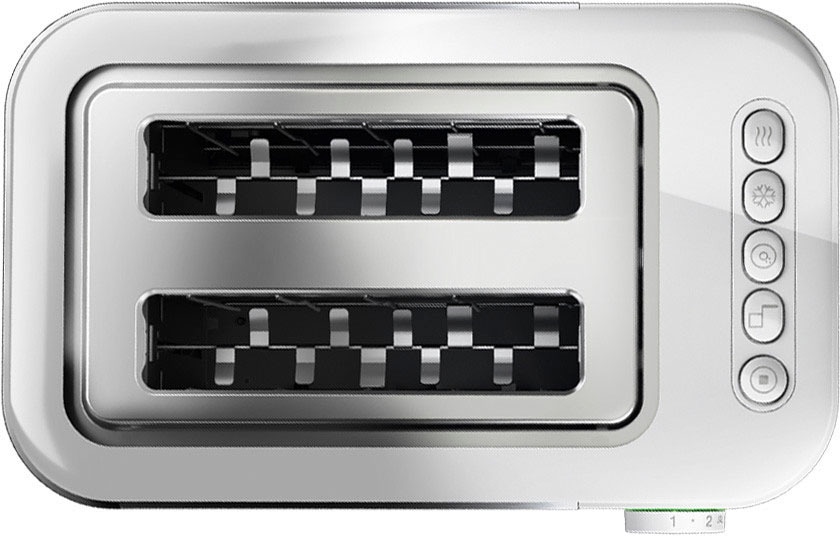Braun Toaster »HT 5010.WH weiß silber ID Collection«, 2 kurze Schlitze, 1000 W