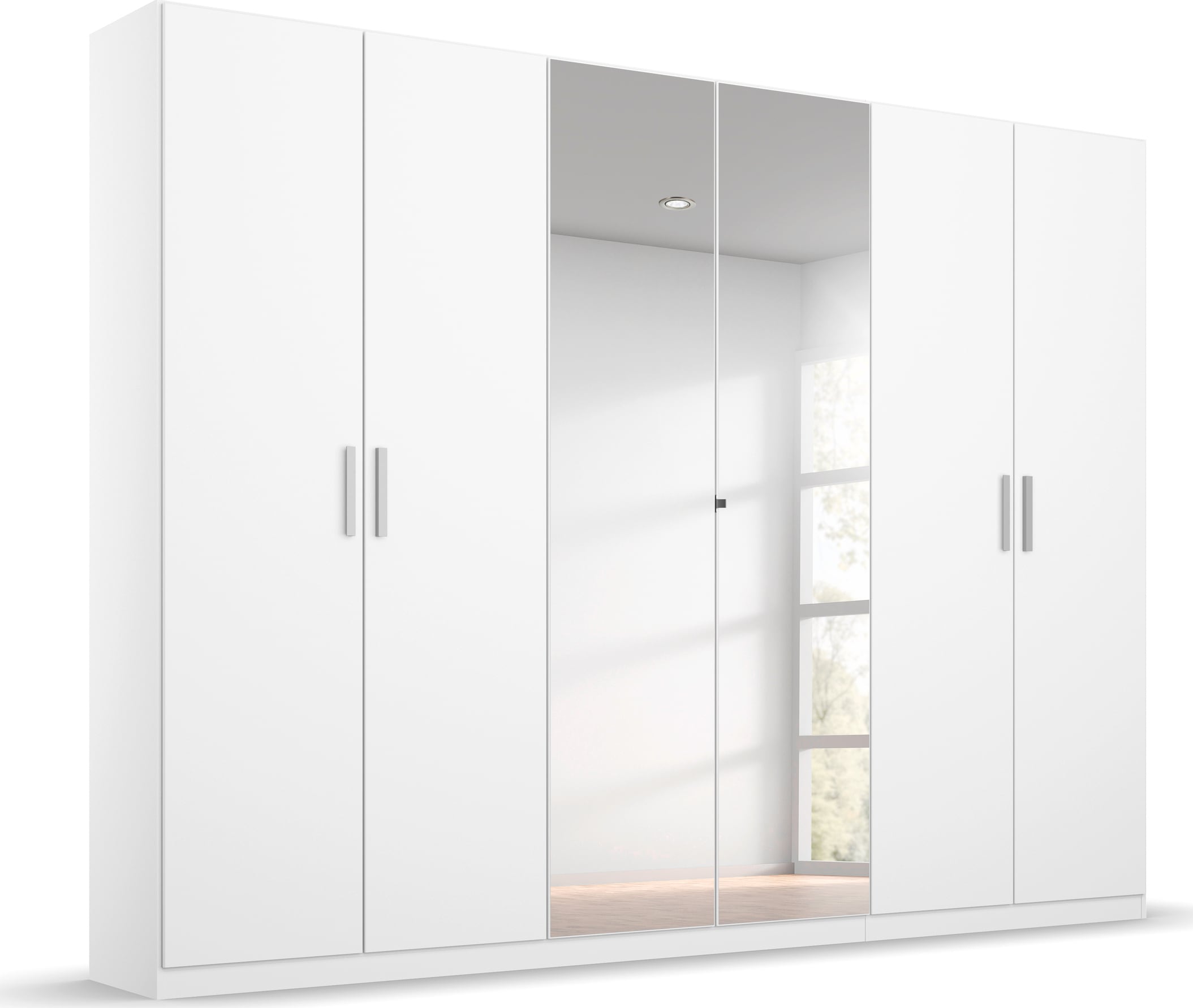 rauch Drehtürenschrank »Kleiderschrank Schrank Garderobe Ankleide KOLUNA mit Dekor-Front«, (Breiten 181/226/271/315 cm Höhen 210/229 cm), mit Spiegel, inkl. 2 Innenschubladen sowie extra Böden