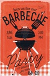 queence Metallbild »Barbecue party«, Schriftzüge-Schriftzug, (1 St.), Stahlschild, Blechschild, Grill, Regeln, BBQ