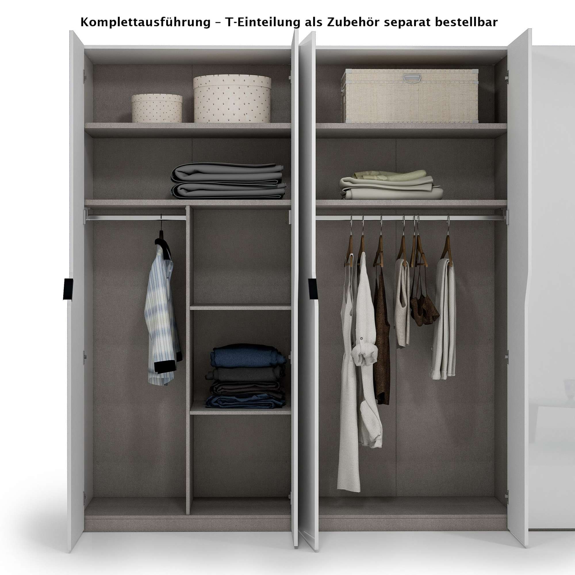 INOSIGN Kleiderschrank »AMETISTA, Drehtürenschrank, designgeformten Fronten«, Made in Italy, hochglanz lackiert, Basisausführung, Zubehör extra