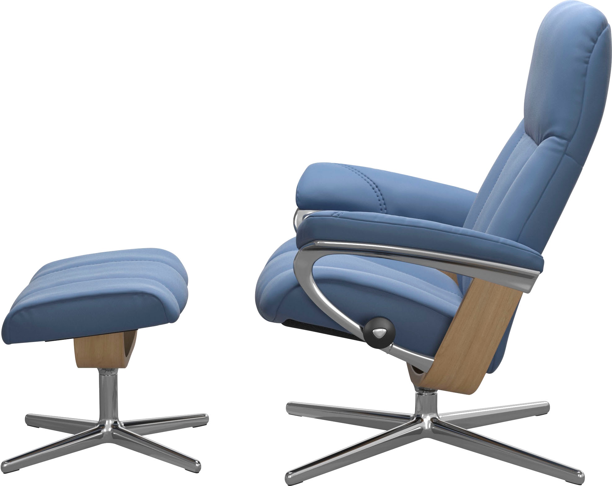 Stressless® Relaxsessel »Consul« mit Cross Base, Größe S, M & L, Holzakzent Eiche, in 2 Bezugsqualitäten lieferbar