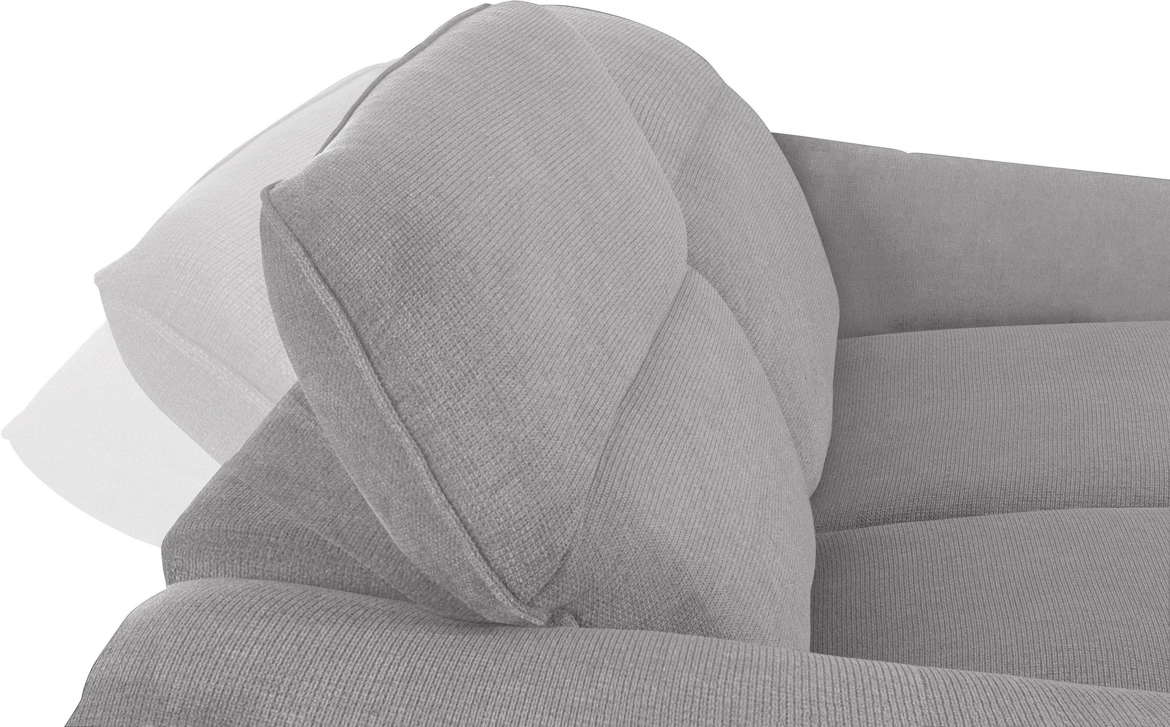 COTTA Polstergarnitur Teresa, Set, bestehend aus 2-Sitzer und Hocker, inklusive Kopfteilverstellun