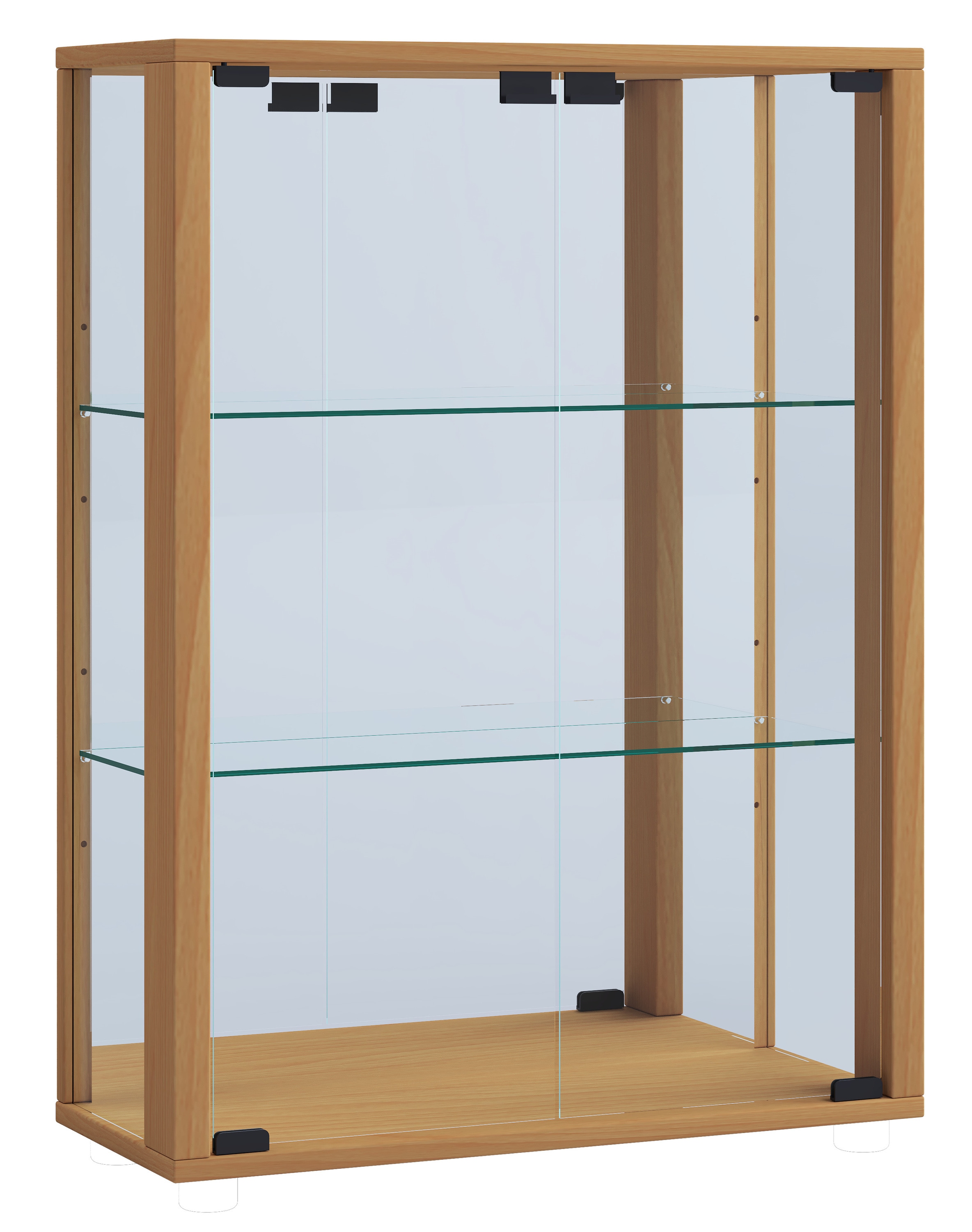 VCM Wandregal »VCM Glasvitrine hängend | Vitrine Glas mit ESG-Sicherheitsglas | Maße ca. H. 80 x B. 60 x T. 25 cm | Hängevitrine Glas | Modern und platzsparend | Glas Vitrinenschrank - Udina Spiegel«