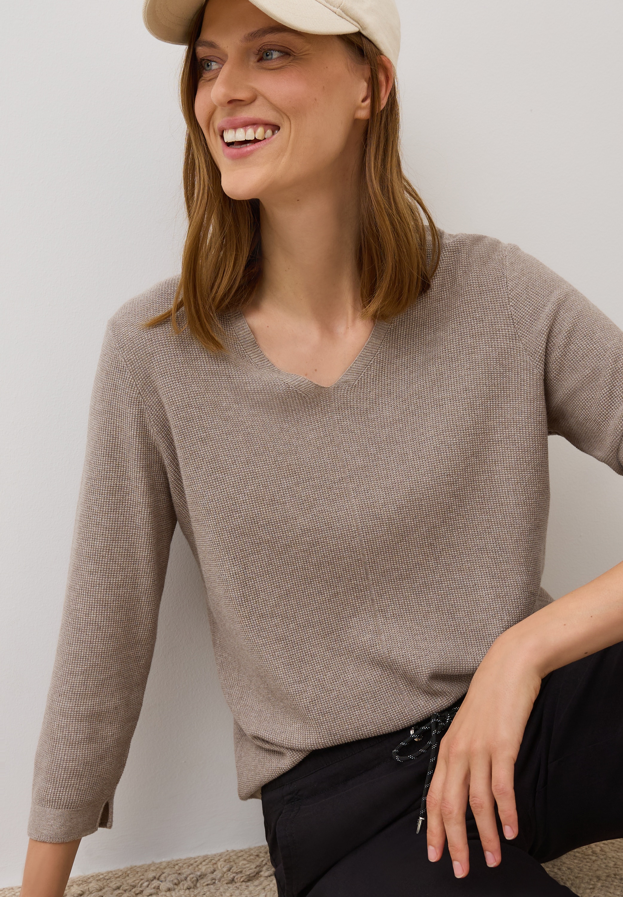 Cecil Strickpullover, mit V-Ausschnitt