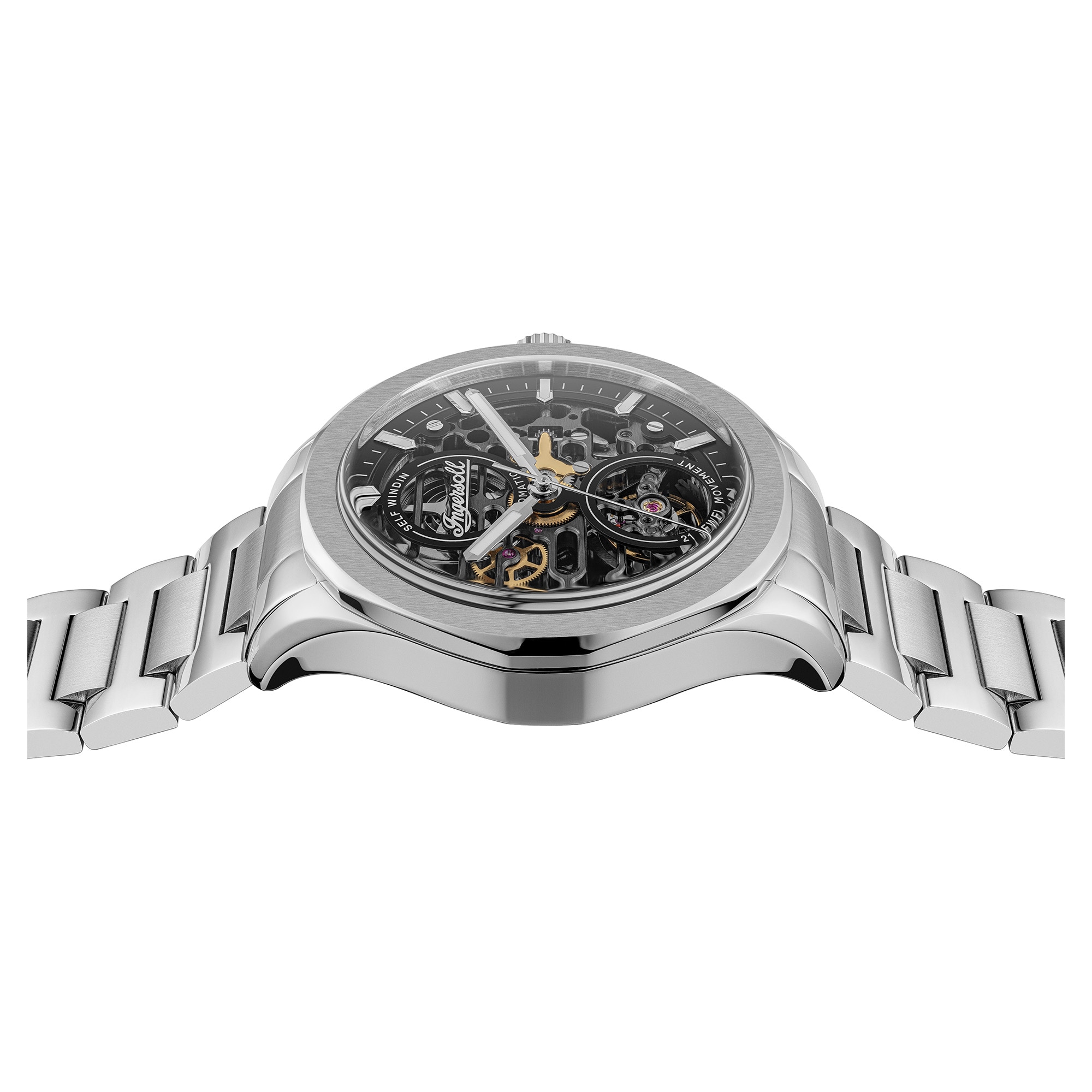 Ingersoll Automatikuhr »The Bronc« Armbanduhr, Herrenuhr, Mechanische Uhr, Edelstahlarmband, analog