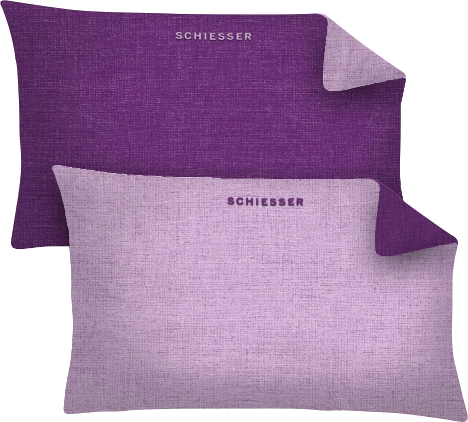 Schiesser Kissenbezug »Schiesser Doubleface«, (2 St.), in tollen Unifarben kaufen