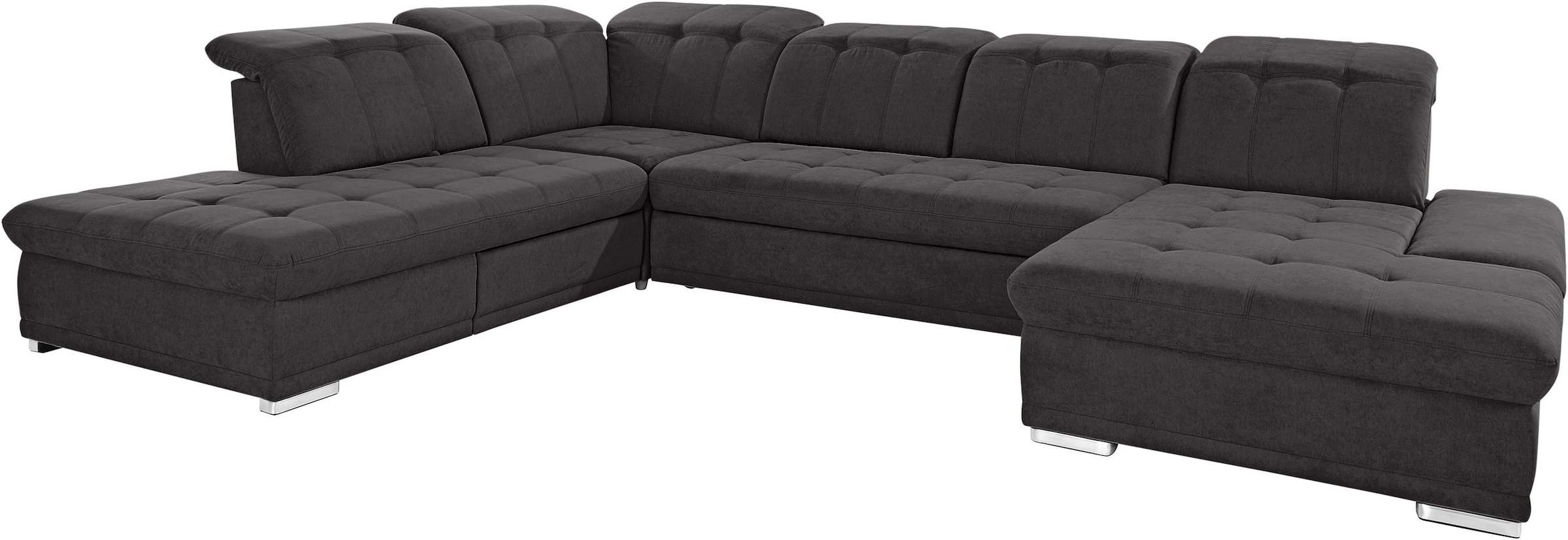 COTTA Wohnlandschaft »Holiday U-Form mit Sitztiefen-, Armteil- und Kopfteilverstellung« wahlweise mit Bettfunktion & Bettkasten