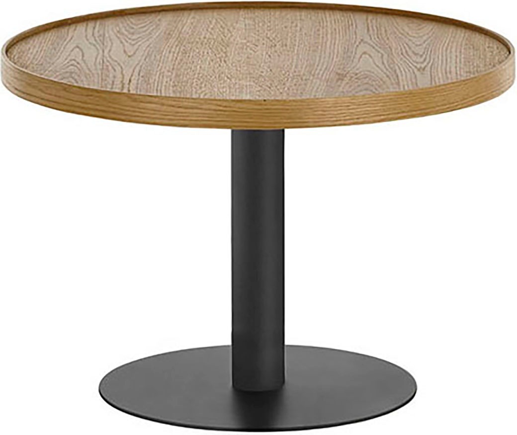 MCA furniture Couchtisch »MONTEVERDE«, Eiche furniert, Säule Ø 60 mm, Bodenplatte Ø 370 mm, belastbar 20 kg