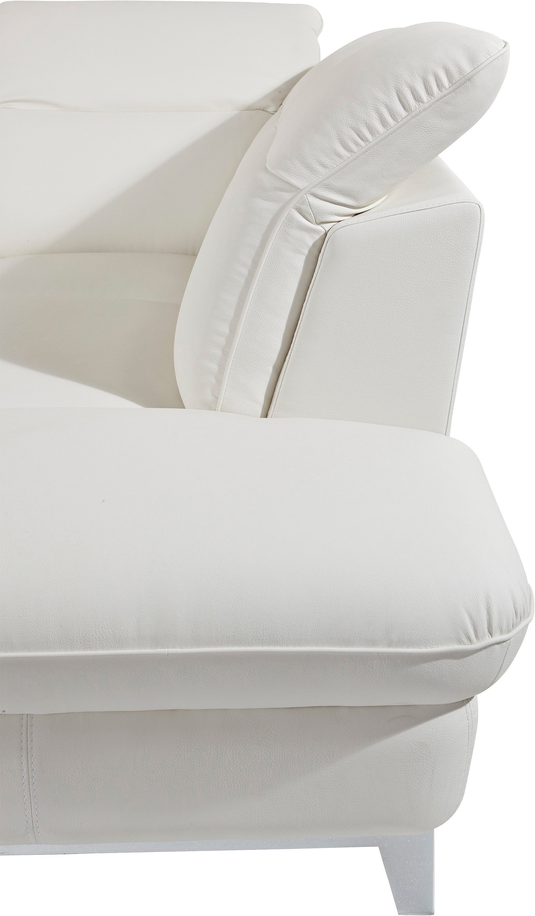 COTTA Polstergarnitur »Teresa«, (Set), Set: bestehend aus Ecksofa und Hocker, Ecksofa wahlweise Bettfunktion