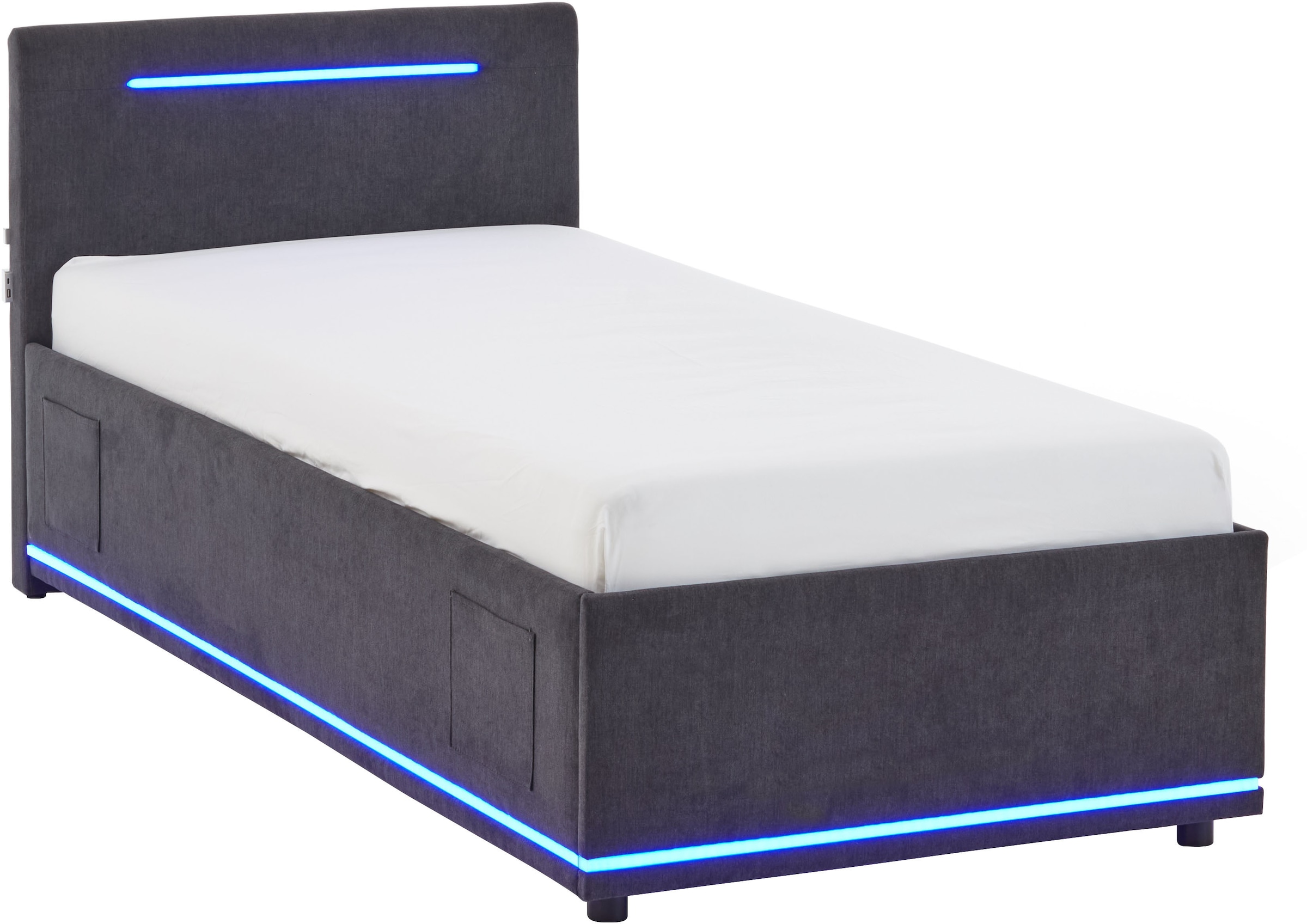 meise.möbel Polsterbett »CIRCLE inkl. LED-Beleuchtung & USB-Anschluss, wahlweise mit Bettkasten«