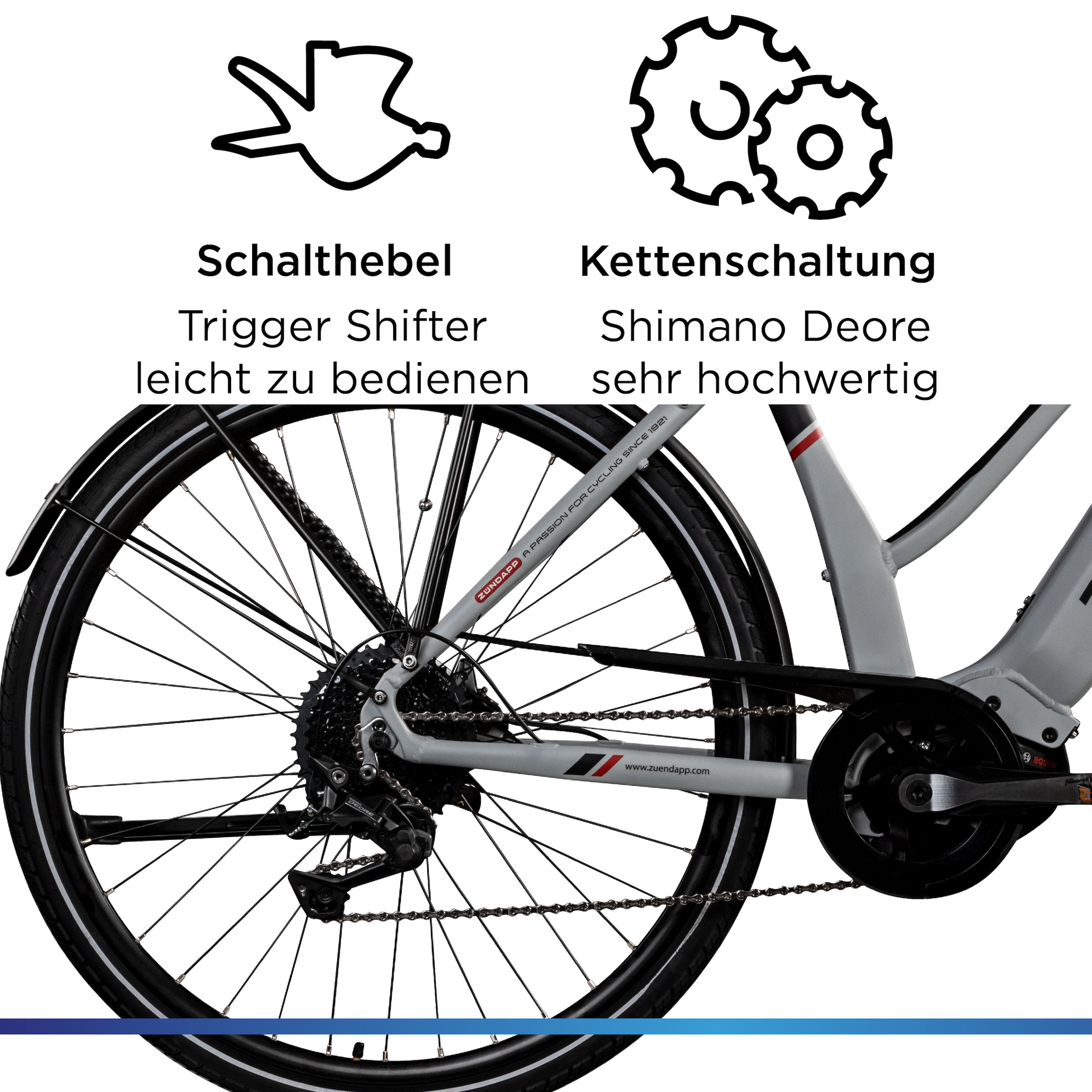 Zündapp E-Bike »X400«, 11 Gang, Shimano, Deore XT, Mittelmotor 250 W, Pedelec, Elektrofahrrad für Damen u. Herren