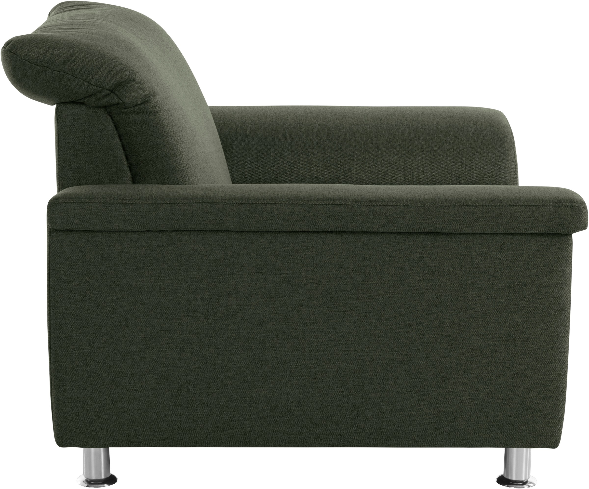 DOMO collection Sessel »Franzi, zeitlos und elegant, moderne Sitzheftung«, wahlweise mit Kopfteilverstellung