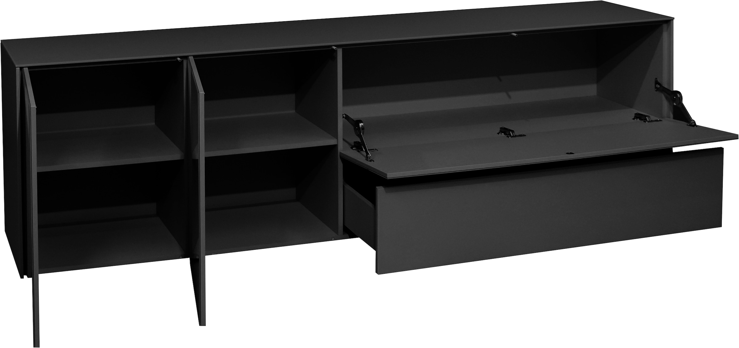 Mäusbacher Lowboard »Imola TOPSELLER!«, (OTTOs Choice), Lowboard mit Glasfront und Glasoberplatte