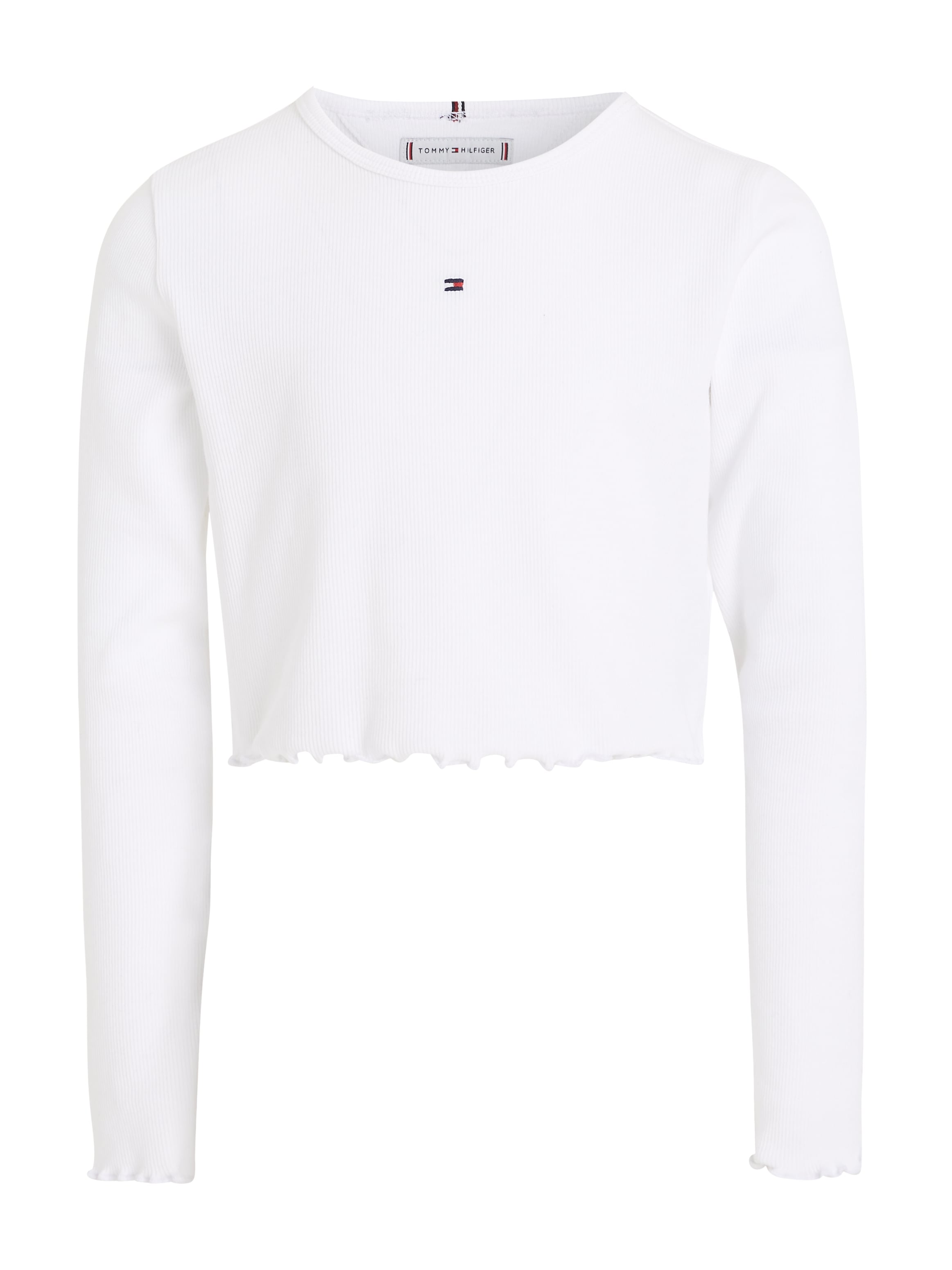Tommy Hilfiger Langarmshirt »ESSENTIAL RIB TOP L/S«, mit Babylock Saum