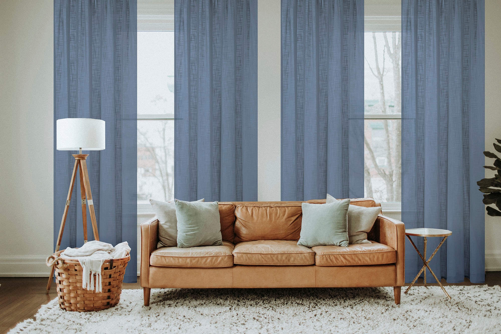 Home Basics Gardine »SOFTY« Multifunktionsband 1 Stk. tlg. Kombibandschal Leinenstruktur SOFT