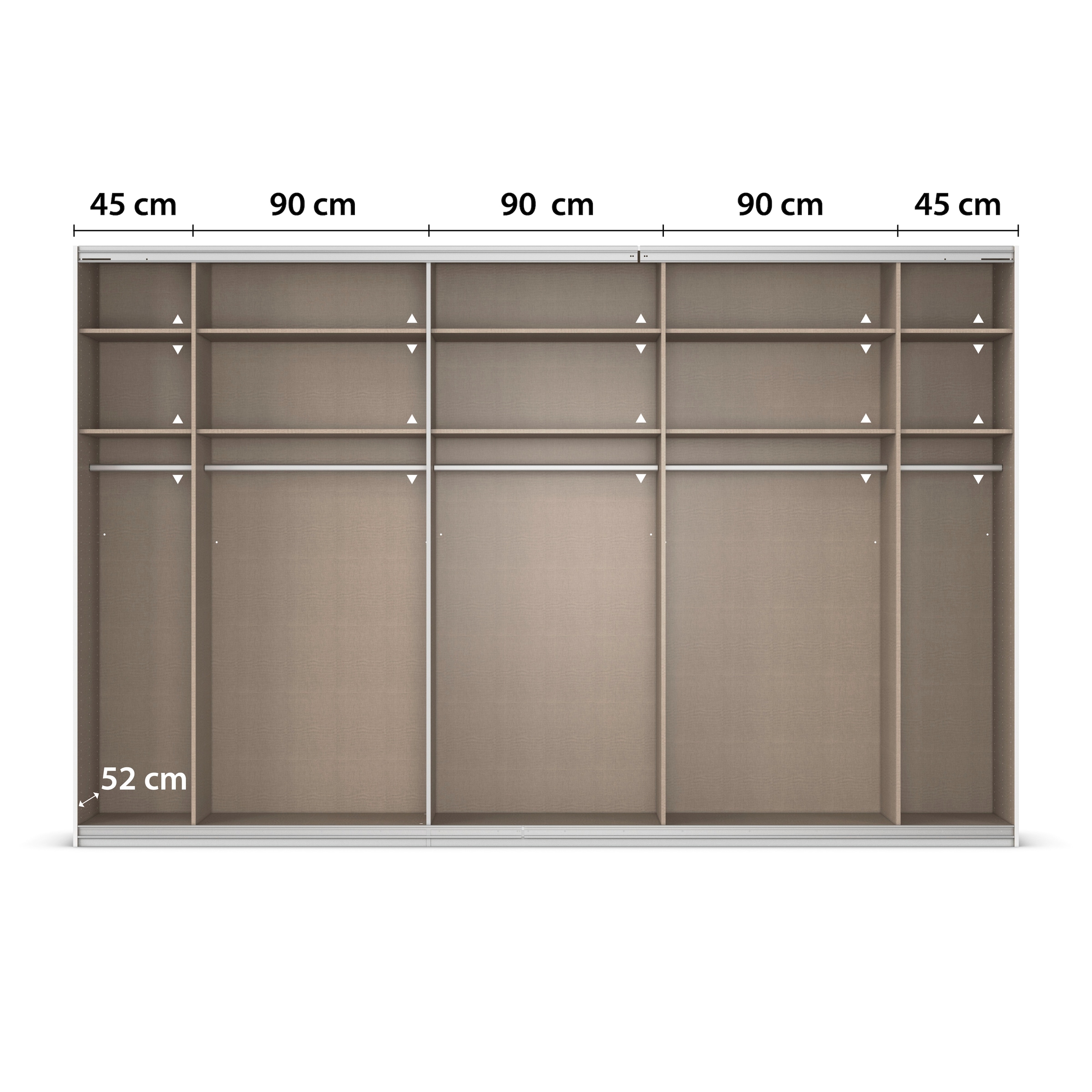 rauch Kleiderschrank »Schwebetürenschrank OTTO´s Choice Garderobe Schrank TOP ANGEBOT Avola«, (in 3 verschiedenen Ausstattungen BASIC/CLASSIC/PREMIUM), mit eleganten Zierleisten in Chrom, Schwarz oder Weiß MADE IN GERMANY