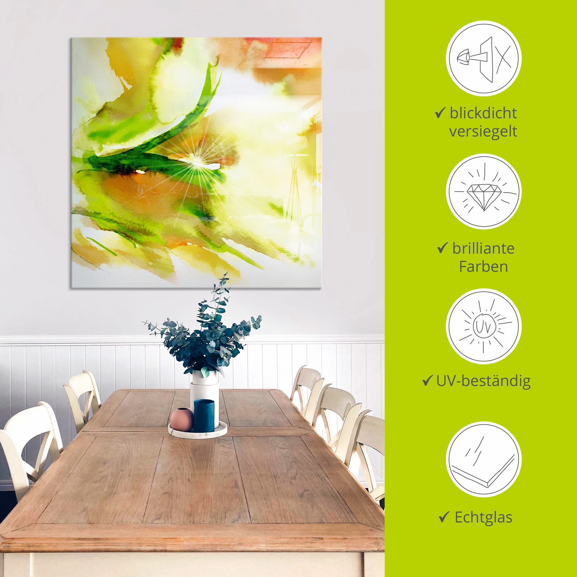 Artland Glasbild »Morgenlicht« Gegenstandslos 1 Stk. tlg. in verschiedenen Größen