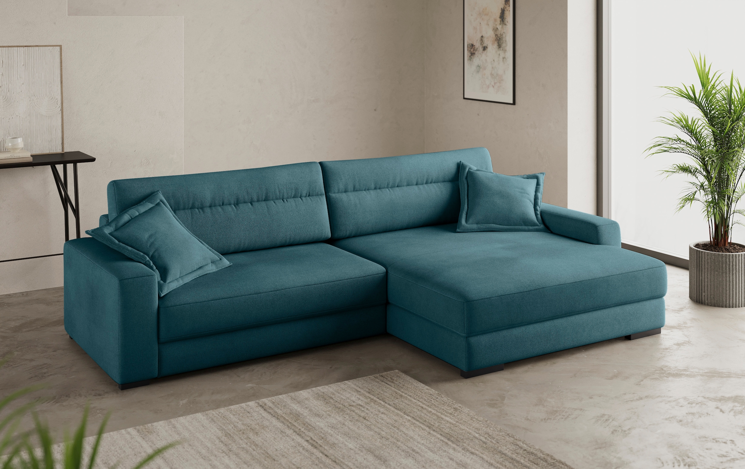 Mr. Couch Ecksofa »Marcello L-Form«, inklusive EasyBett und Bettkasten