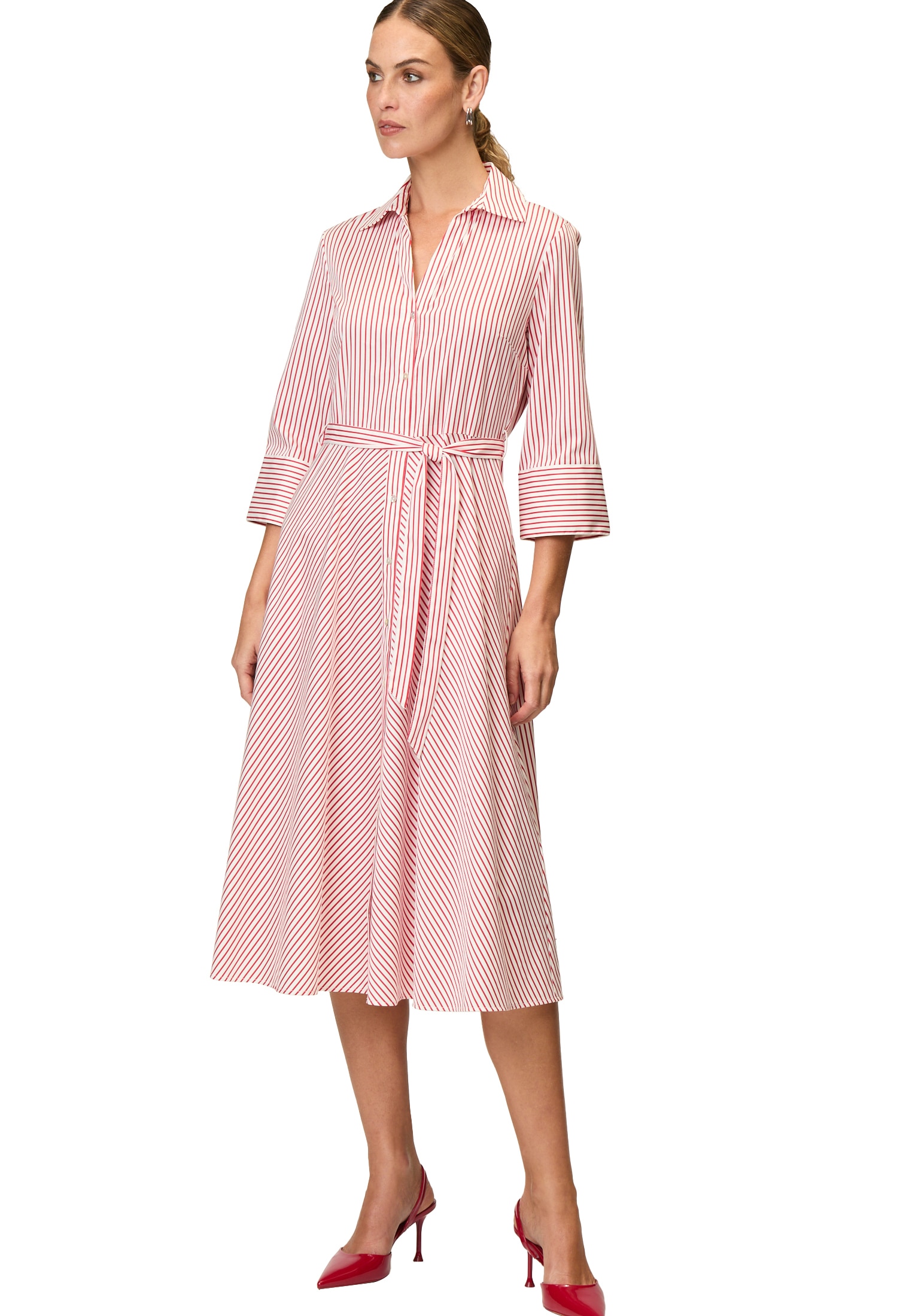 Zero Midikleid »Midikleid mit Bindegürtel«