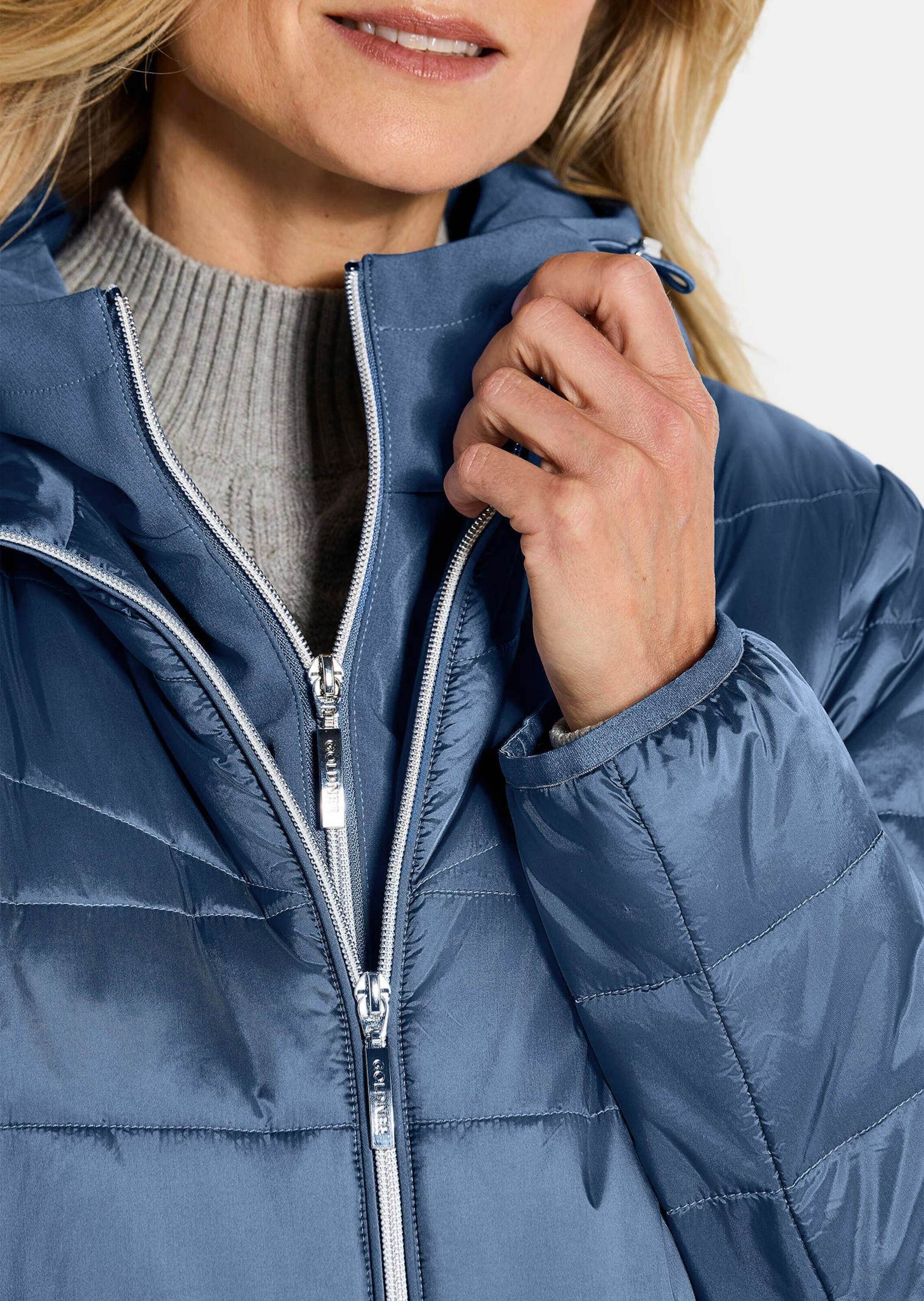 GOLDNER Langmantel »Kurzgröße Steppmantel mit Softshell-Einsatz«