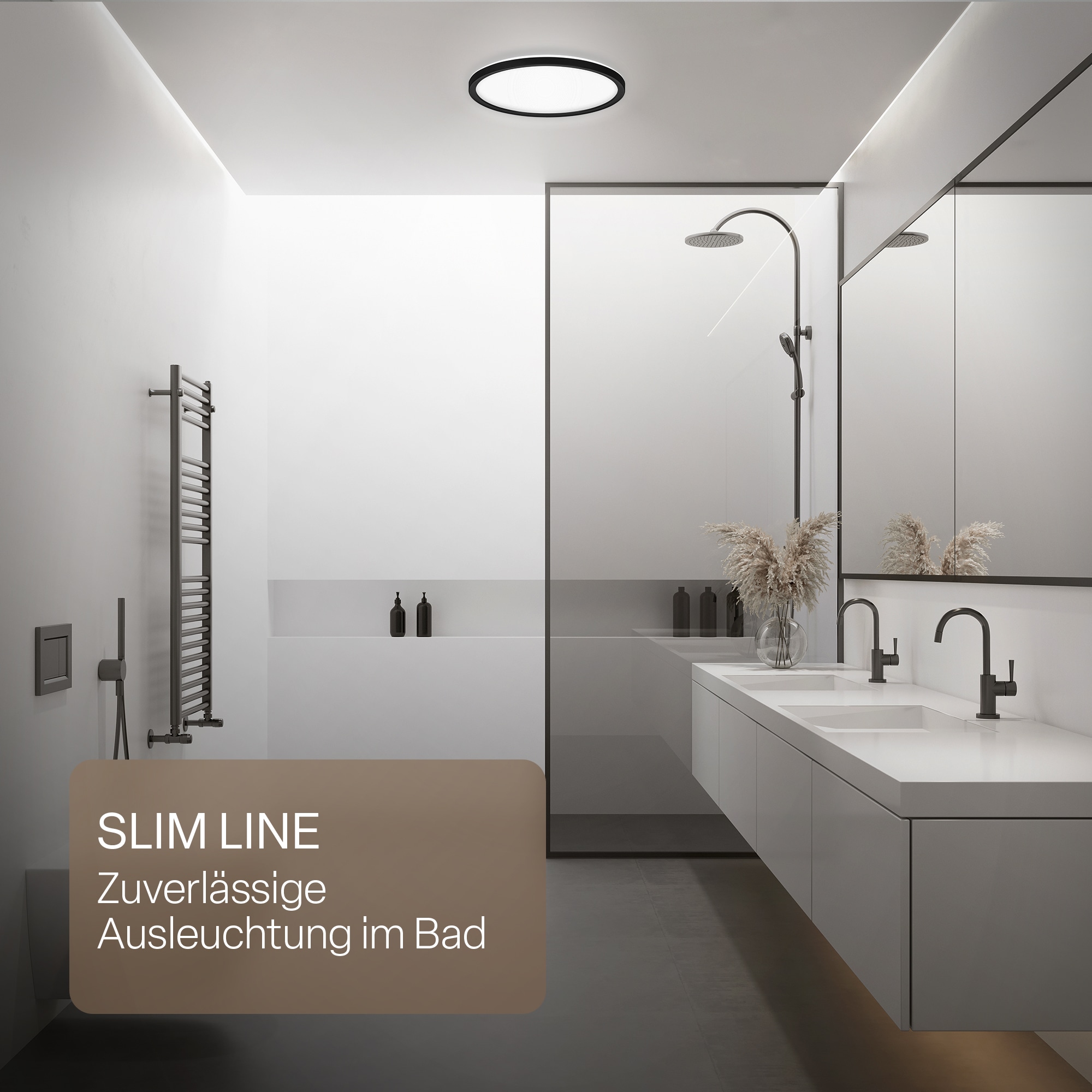 B.K.Licht LED Panel »SHALLOW« LED-Board 1 Stk. Neutralweiß 29x3 cm, Badlampe, Badezimmer, Küche, Wohnzimmer