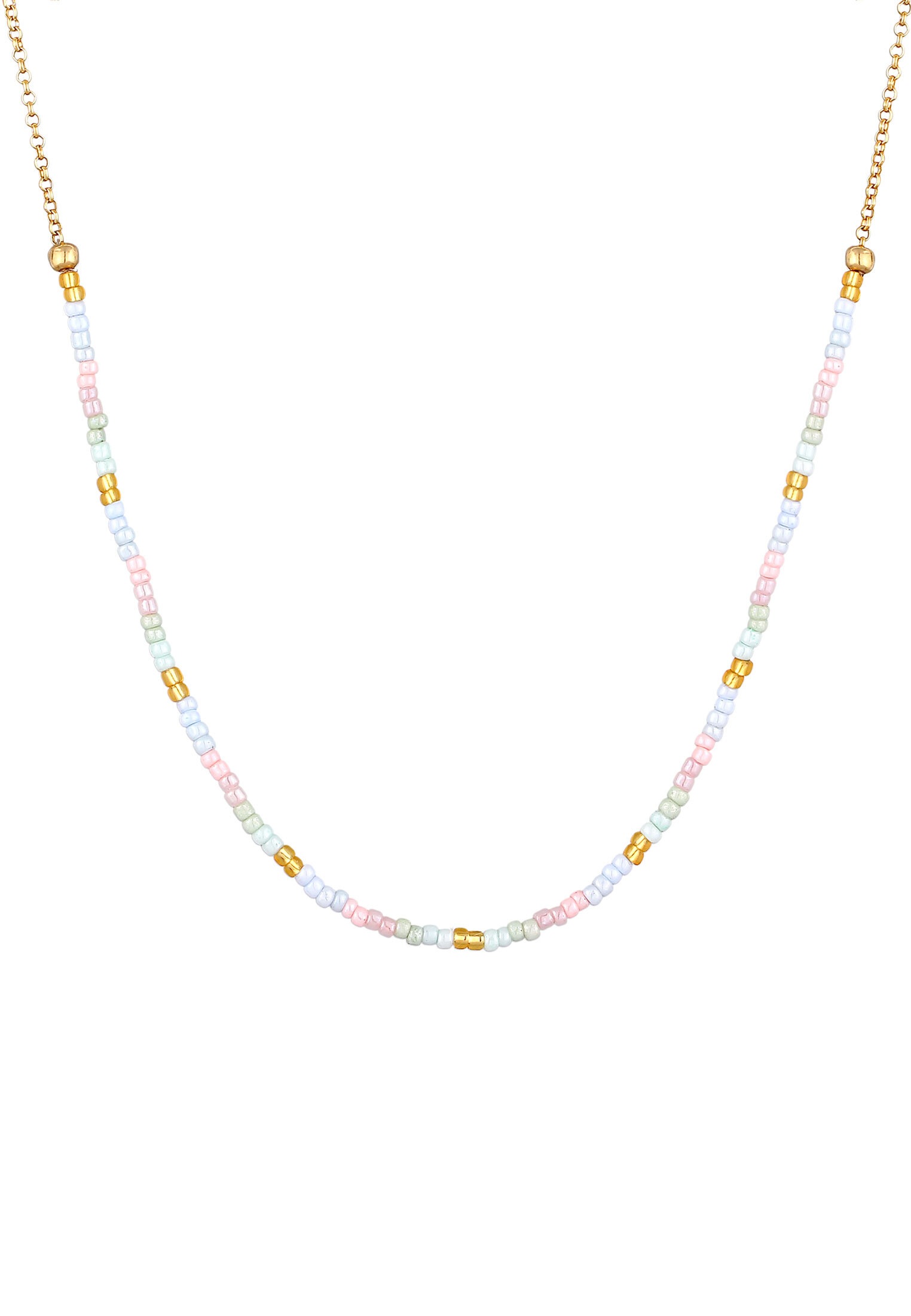Elli Silberkette »Halskette Kinder Beads Kugeln Pastell 925 Silber«