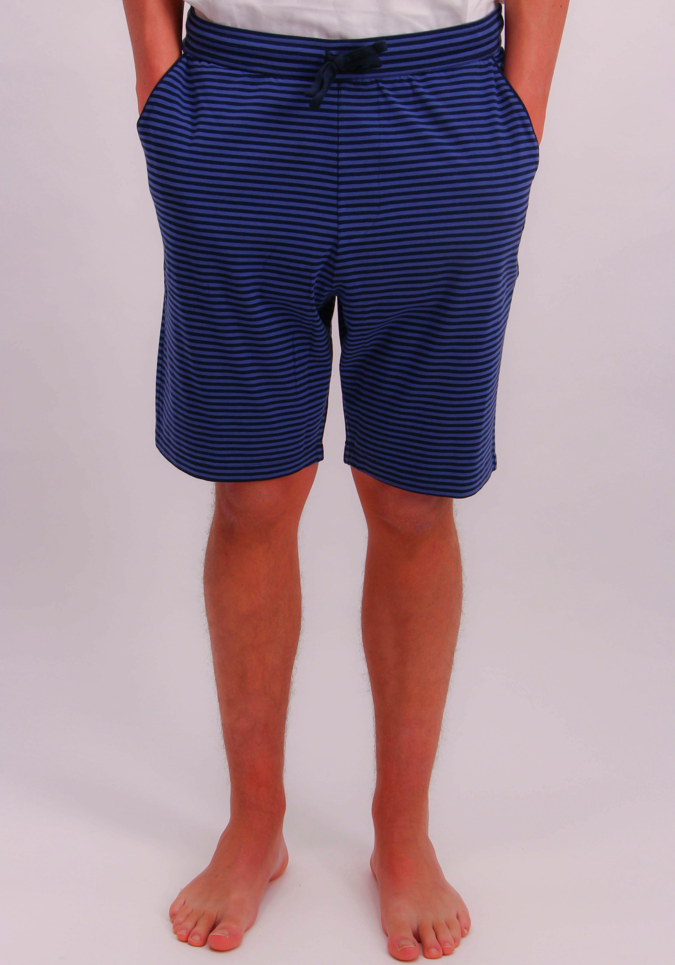 JOOP! Shorty »Pyjama Set Shirts & Shirt« 2 tlg. gestreifte Hose, Bindeband, Shirt kurzarm